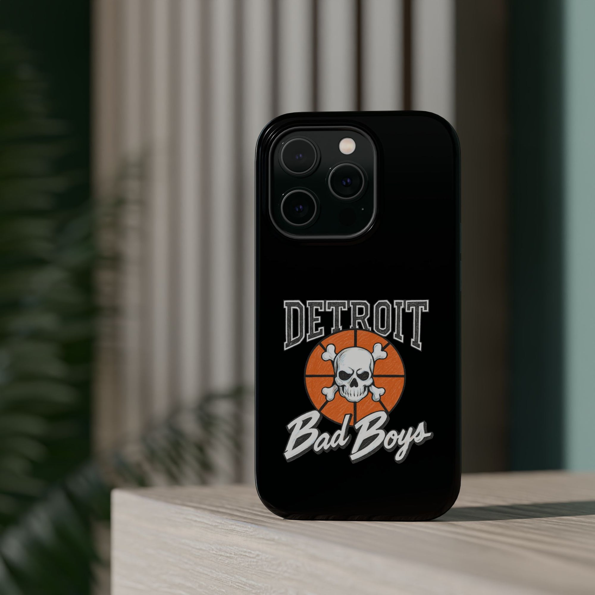 Detroit Bad Boys Skull Basketball Phone Case - Magnetic Impact-Resistant Case