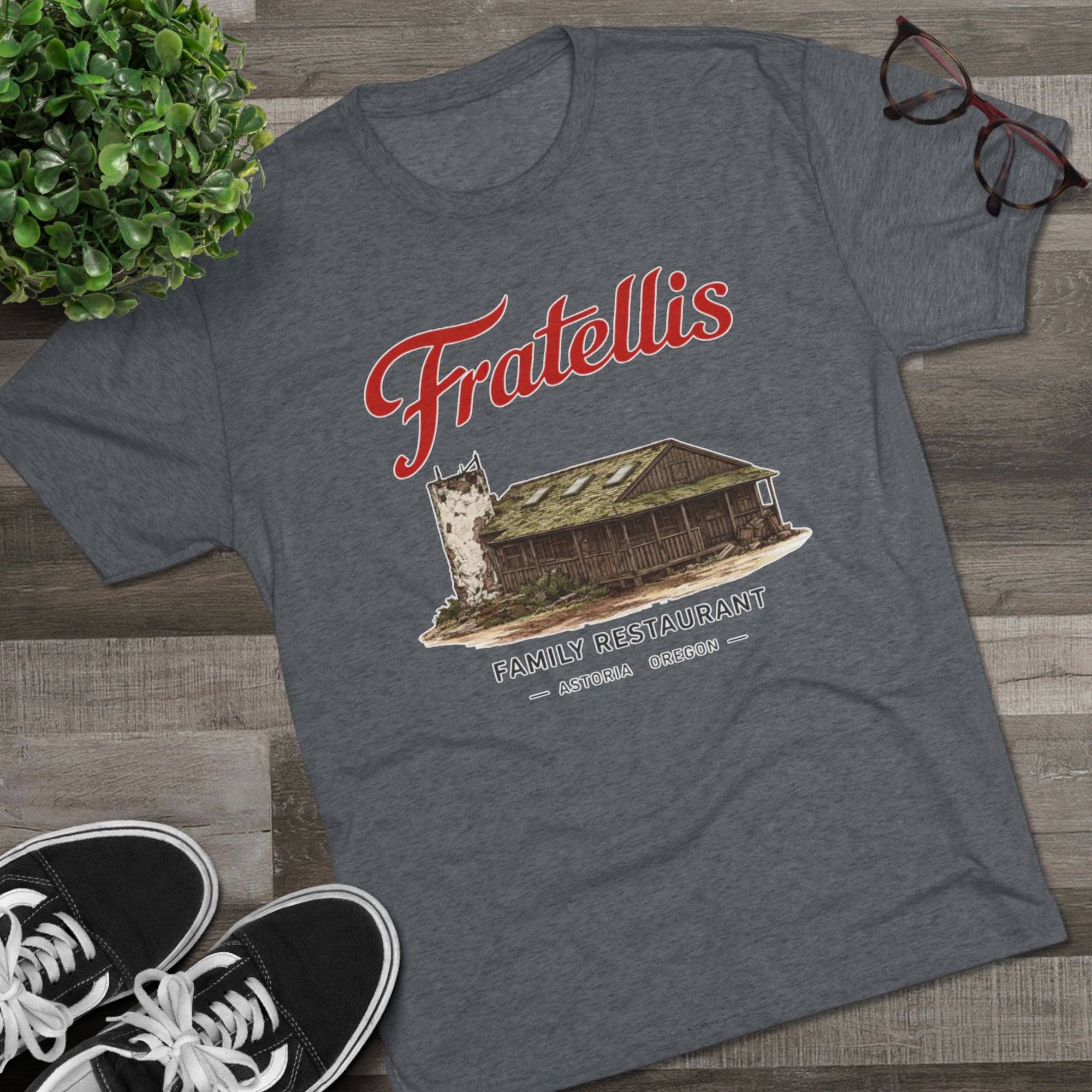 Fratellis Restaurant Shirt, Goonies Fan Tee, Astoria Oregon Shirt, 80s Movie Gift, Funny Fake Restaurant Tee, Goonies Never Say Die