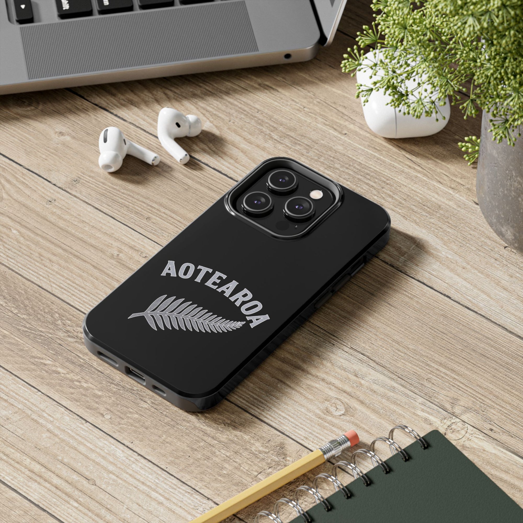 Aotearoa Phone Case | Silver Fern Phone Case | New Zealand iPhone Case | Kiwi Phone Case | Fern Design Phone Cover | NZ Pride Case