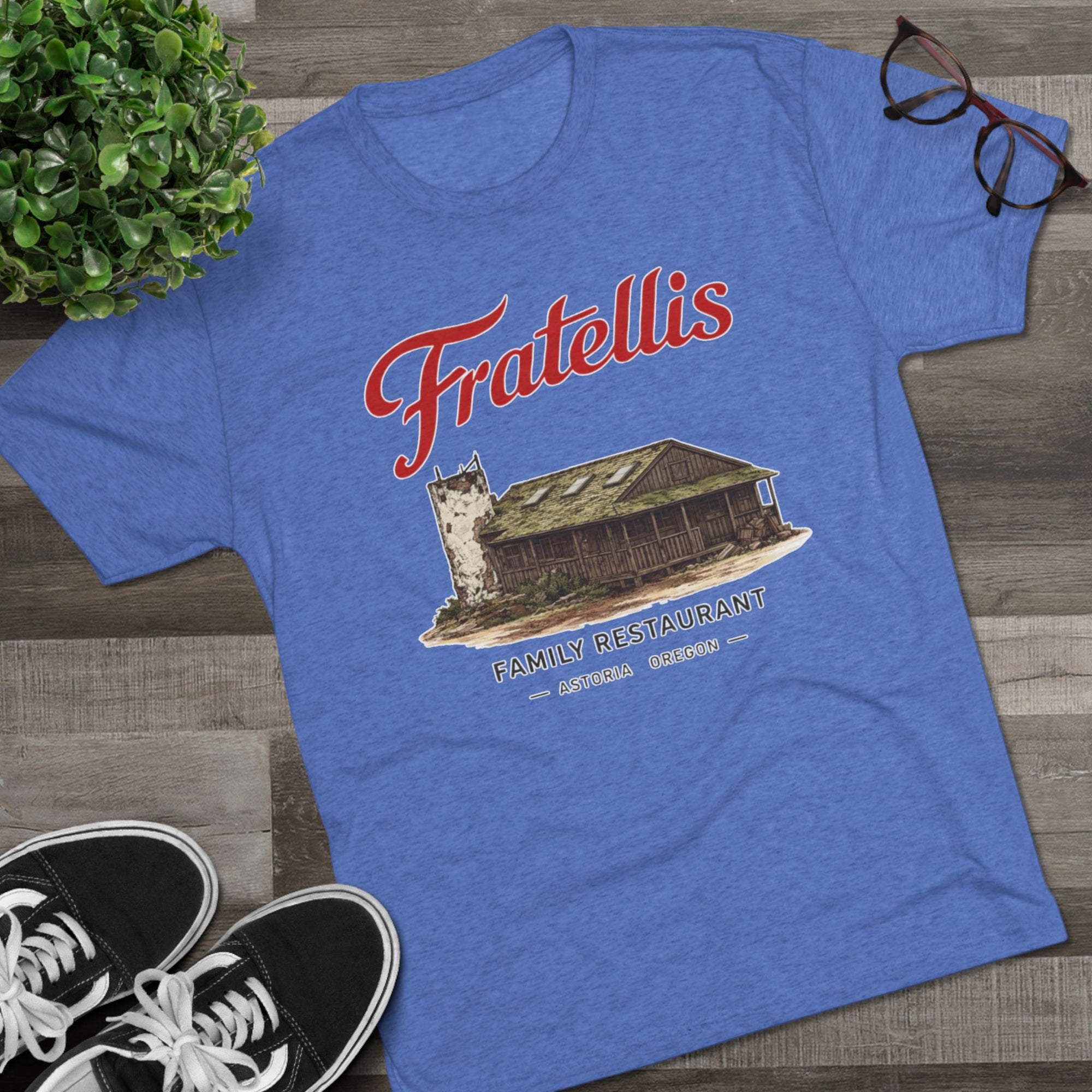 Fratellis Restaurant Shirt, Goonies Fan Tee, Astoria Oregon Shirt, 80s Movie Gift, Funny Fake Restaurant Tee, Goonies Never Say Die