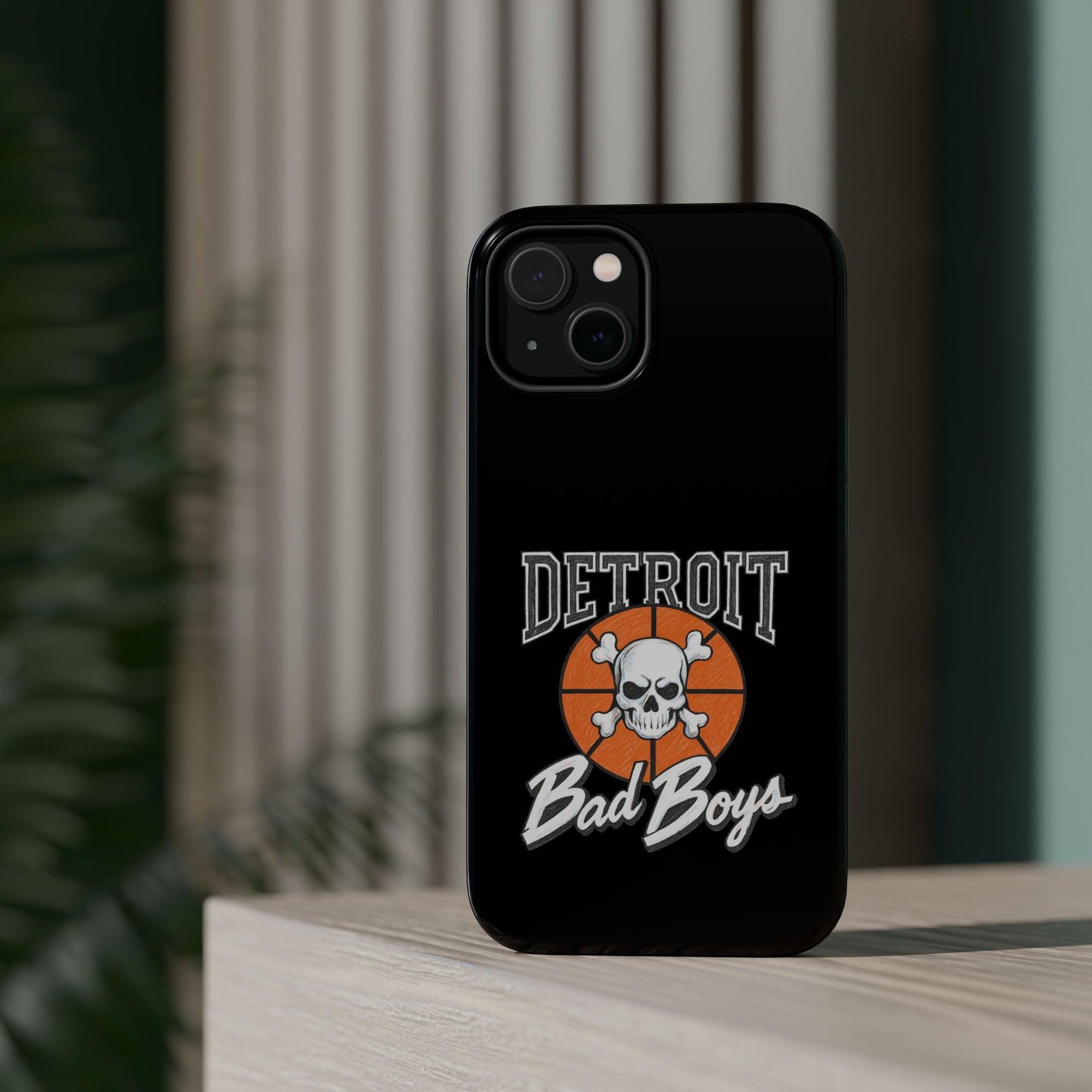 Detroit Bad Boys Skull Basketball Phone Case - Magnetic Impact-Resistant Case