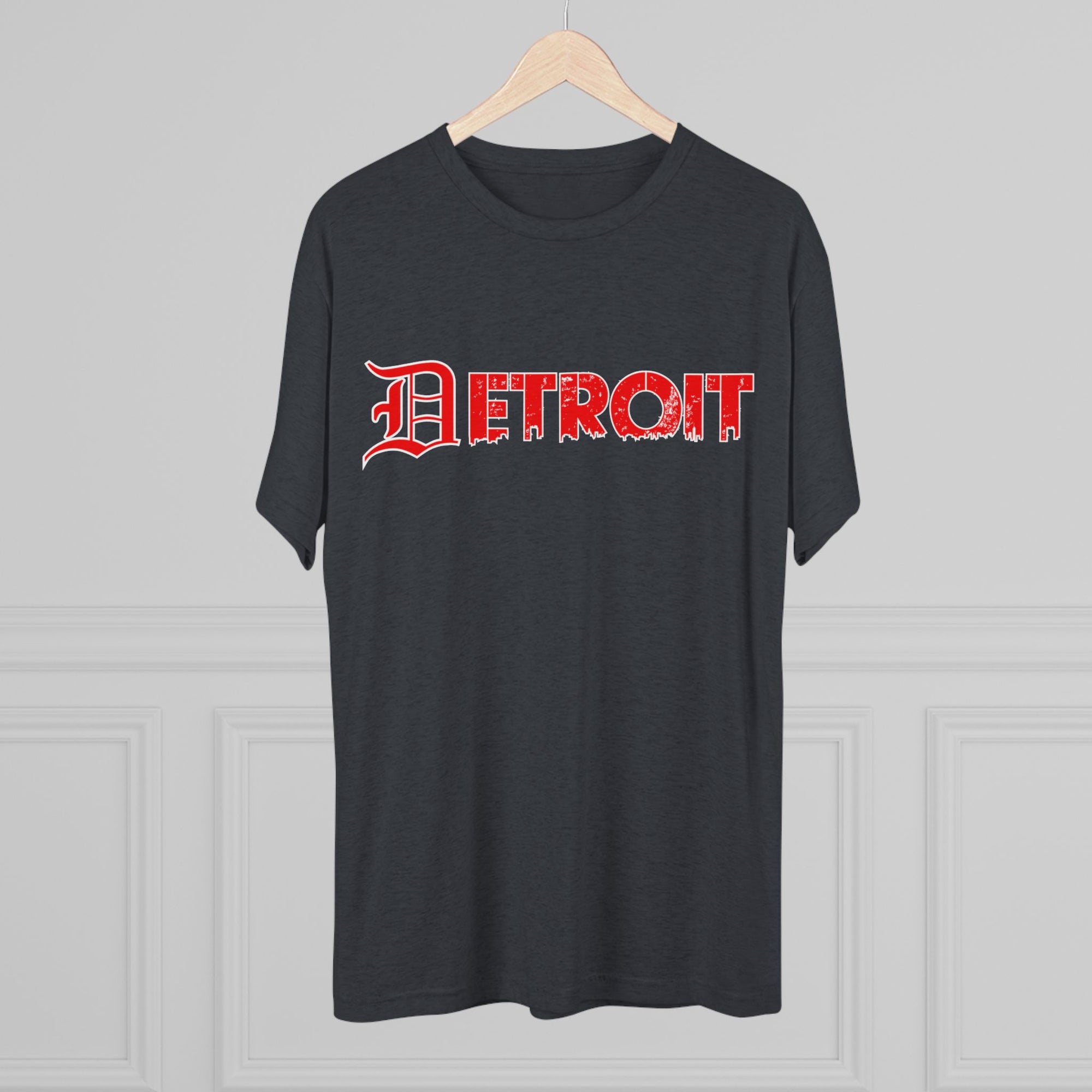 Detroit Triblend T-Shirt | Old English Detroit Tee | Super Soft Vintage Detroit Shirt | Premium Detroit Streetwear | Motor City Tee