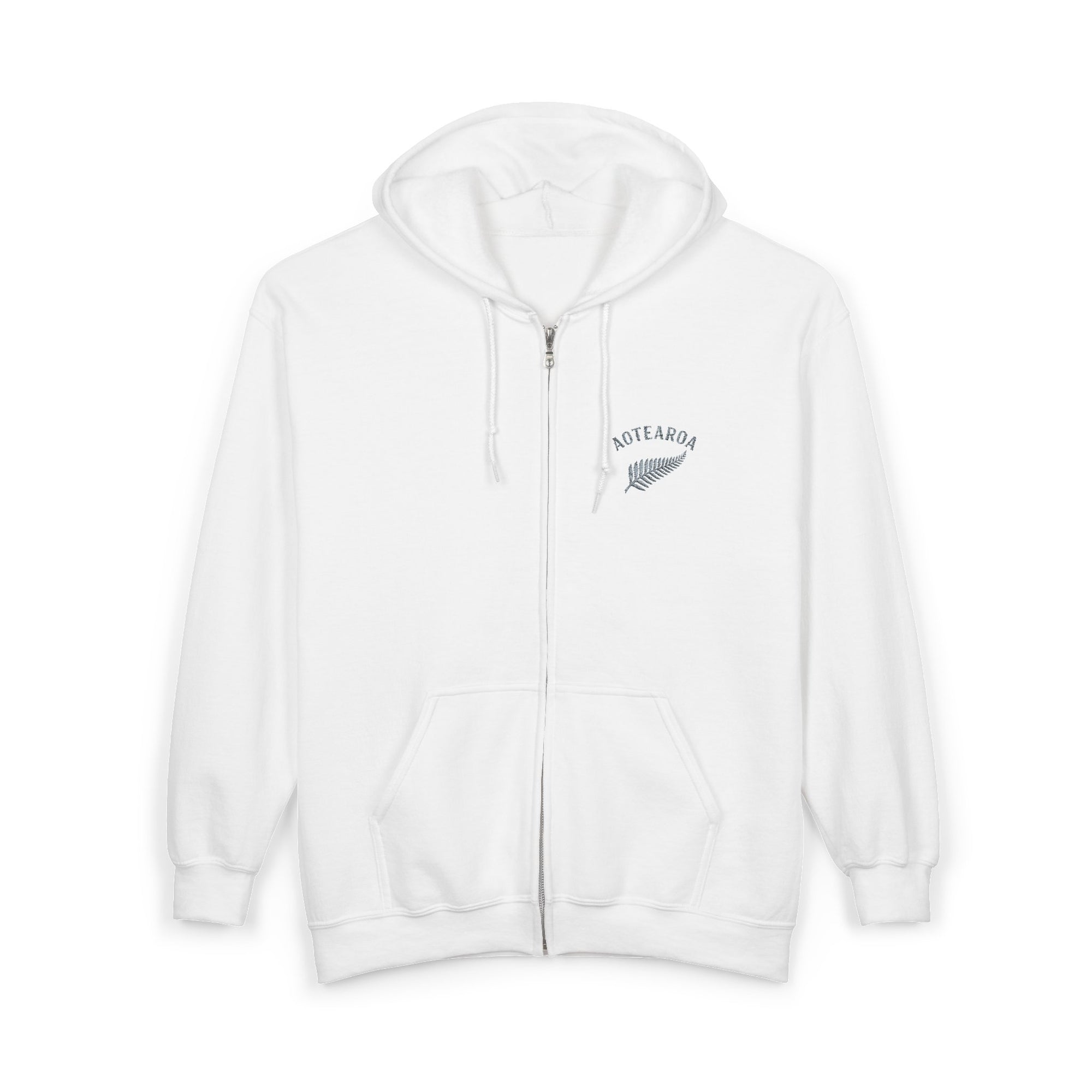 Aotearoa Zip Hoodie | New Zealand Hoodie | Silver Fern Hoodie | Kiwi Hoodie | Full Zip Hooded Sweatshirt | NZ Pride Hoodie