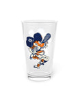 Baseball Tiger Mascot Pint Glass | 16oz