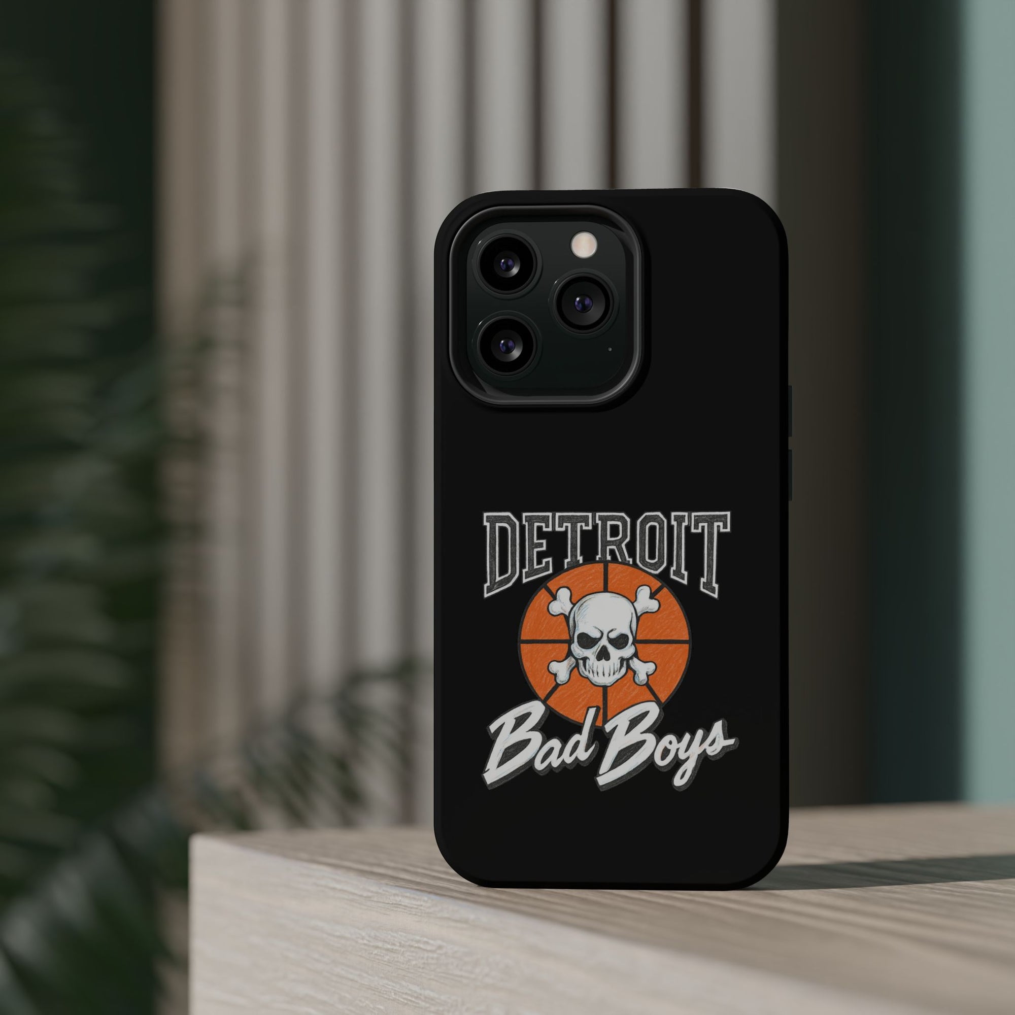 Detroit Bad Boys Skull Basketball Phone Case - Magnetic Impact-Resistant Case