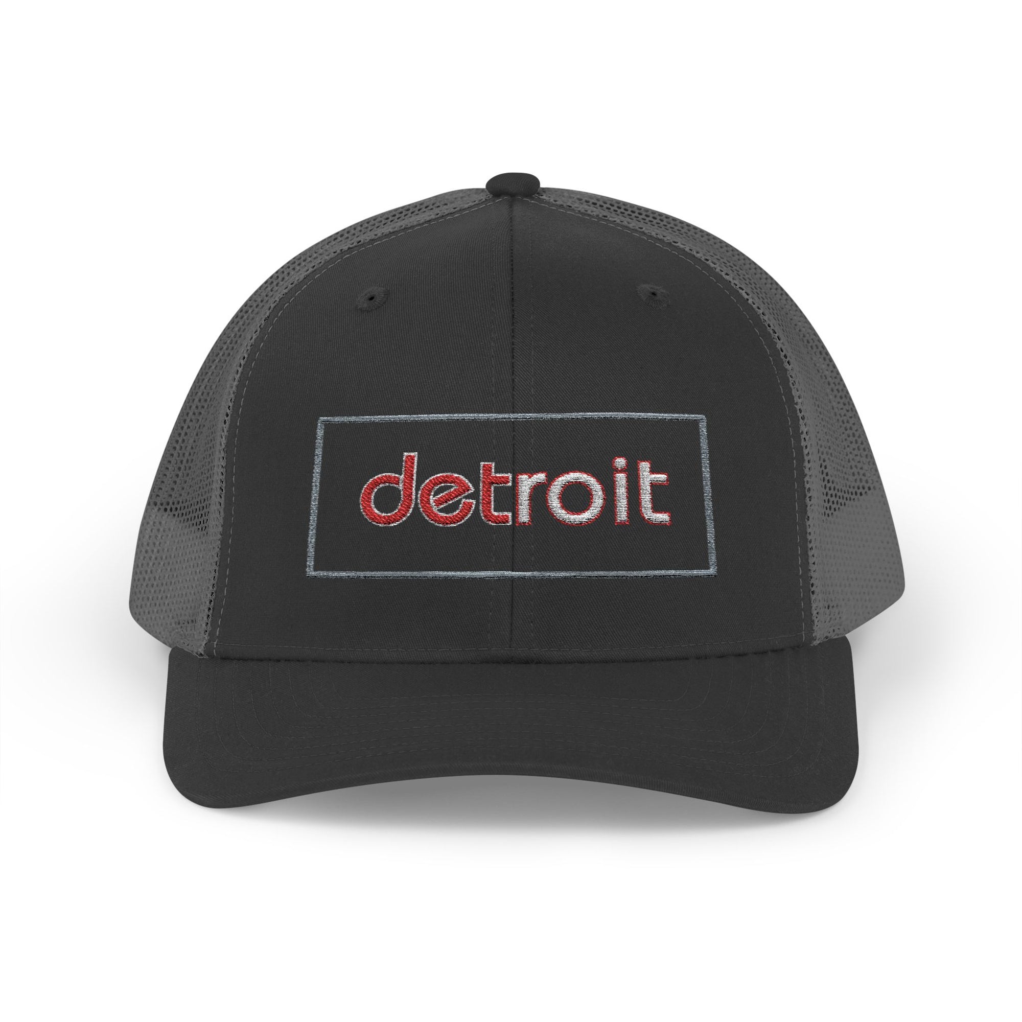Detroit Hat Embroidered | Red White Detroit Cap | Lowercase Detroit Hat | Detroit Hockey Colors Hat | Minimalist Snapback | Trucker Hat