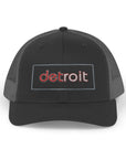 Detroit Hat Embroidered | Red White Detroit Cap | Lowercase Detroit Hat | Detroit Hockey Colors Hat | Minimalist Snapback | Trucker Hat