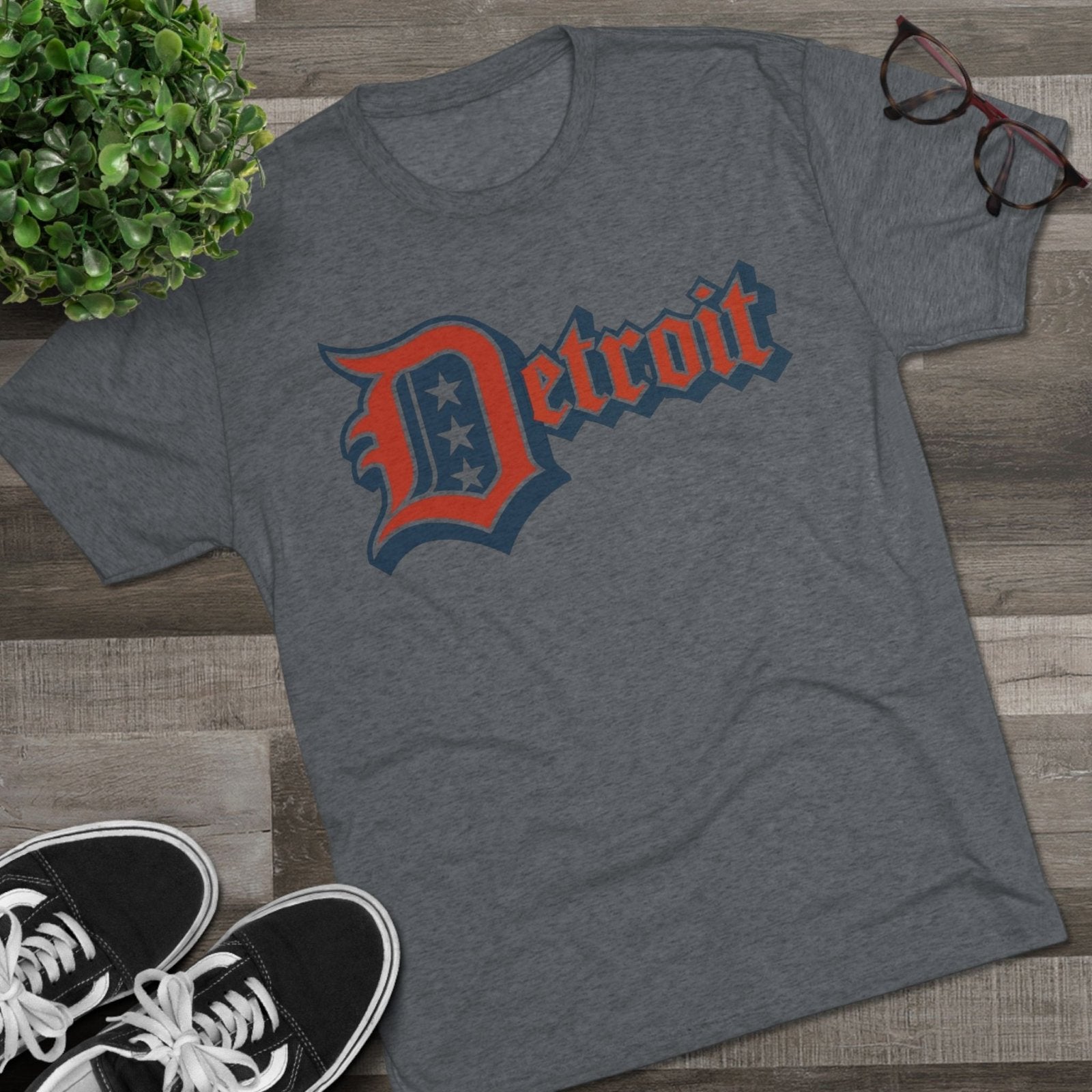 Detroit 4th of July Tri - Blend Tee, Patriotic Unisex Crew Shirt, Holiday Celebration T-Shirt, City Pride Tee, Festive July 4th Apparel - Selden &amp; Kingsley
