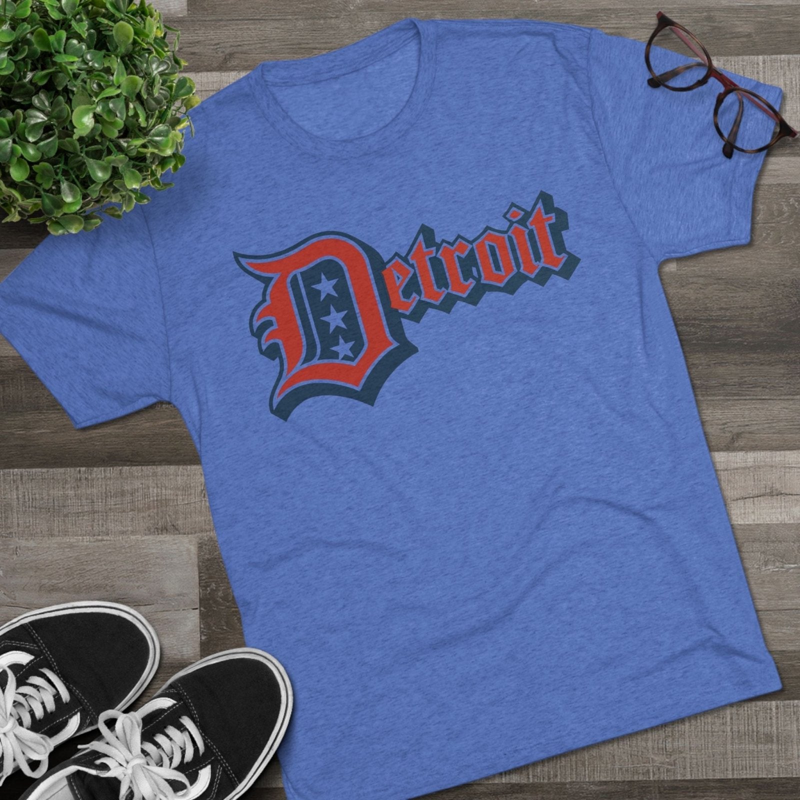 Detroit 4th of July Tri - Blend Tee, Patriotic Unisex Crew Shirt, Holiday Celebration T-Shirt, City Pride Tee, Festive July 4th Apparel - Selden &amp; Kingsley