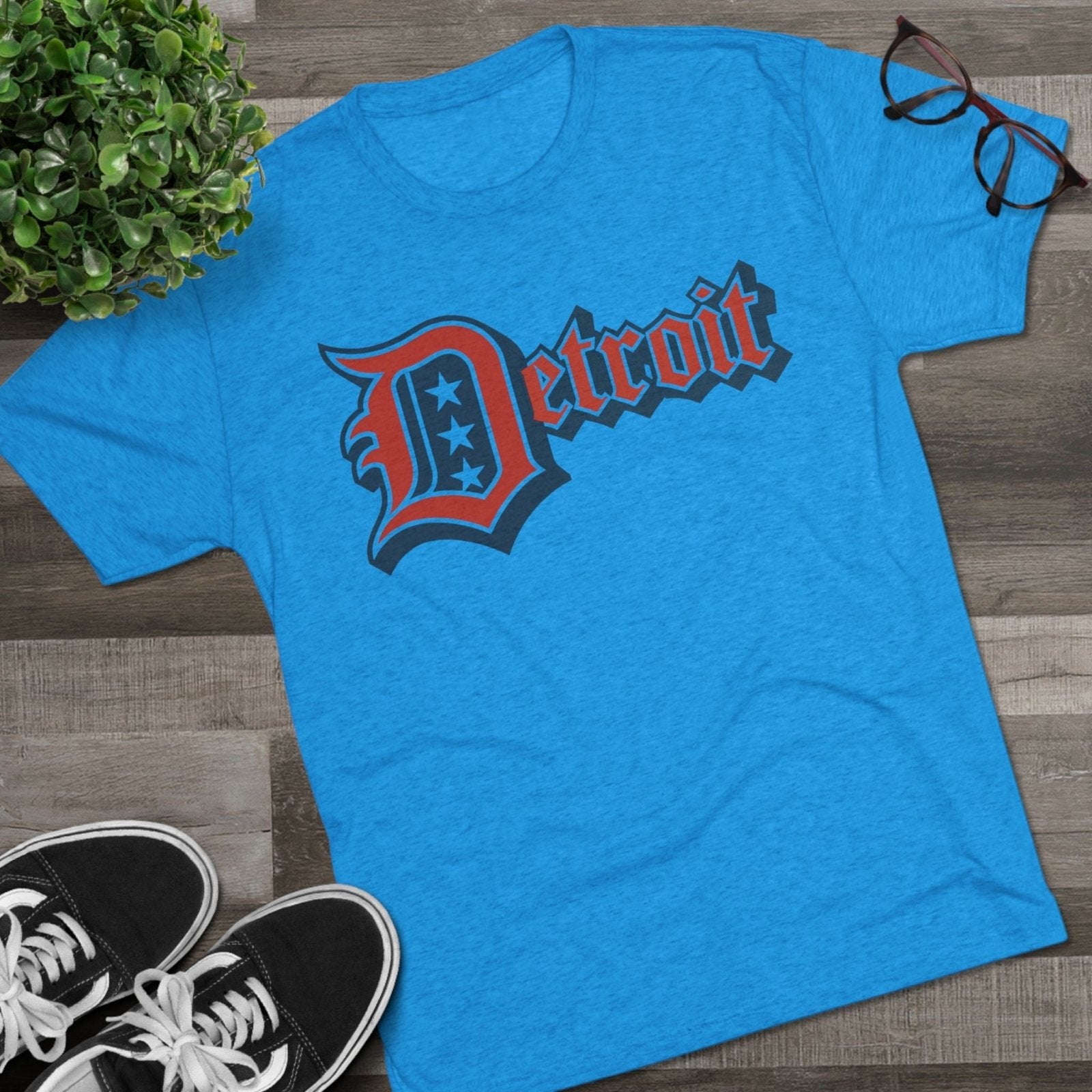 Detroit 4th of July Tri - Blend Tee, Patriotic Unisex Crew Shirt, Holiday Celebration T-Shirt, City Pride Tee, Festive July 4th Apparel - Selden &amp; Kingsley