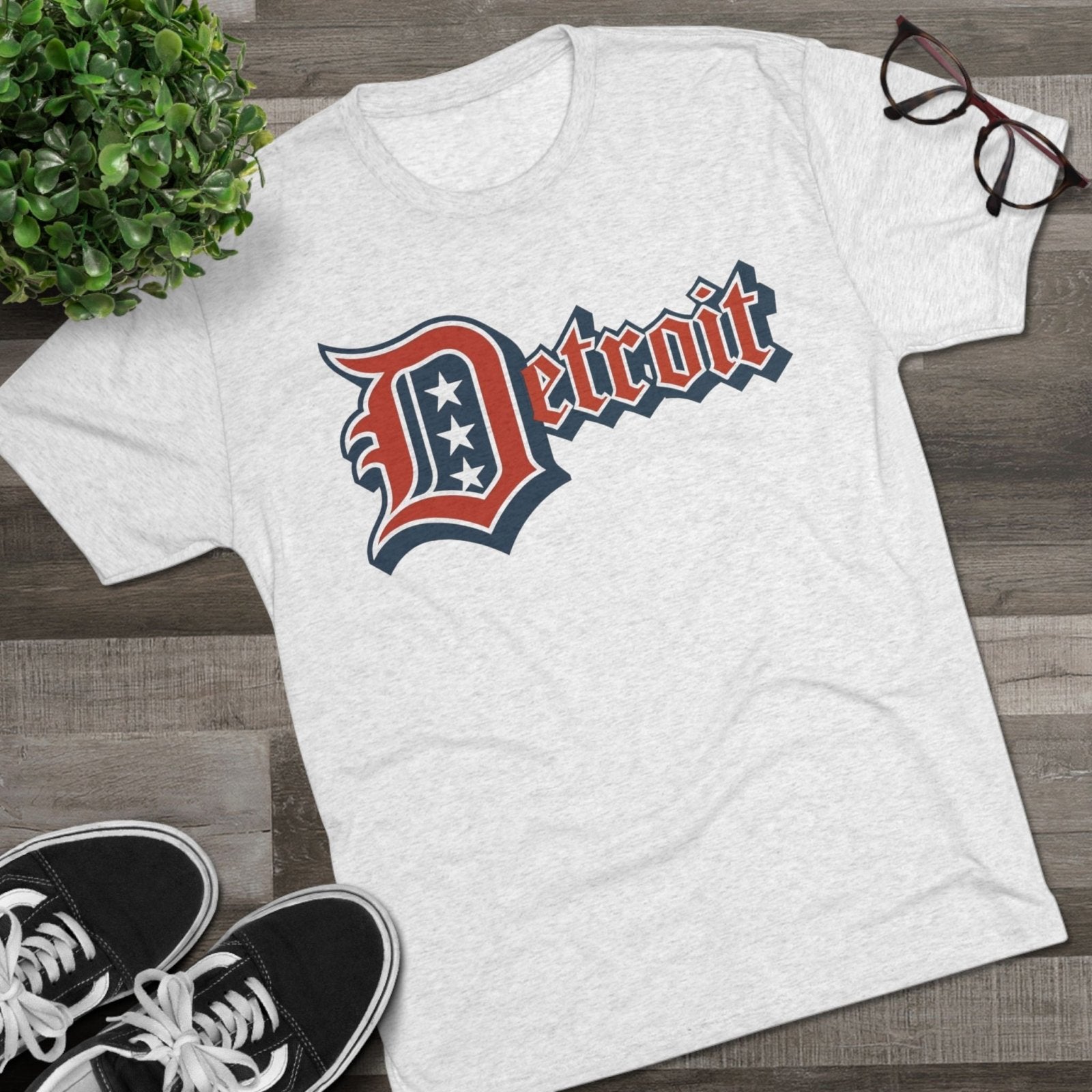 Detroit 4th of July Tri - Blend Tee, Patriotic Unisex Crew Shirt, Holiday Celebration T-Shirt, City Pride Tee, Festive July 4th Apparel - Selden &amp; Kingsley