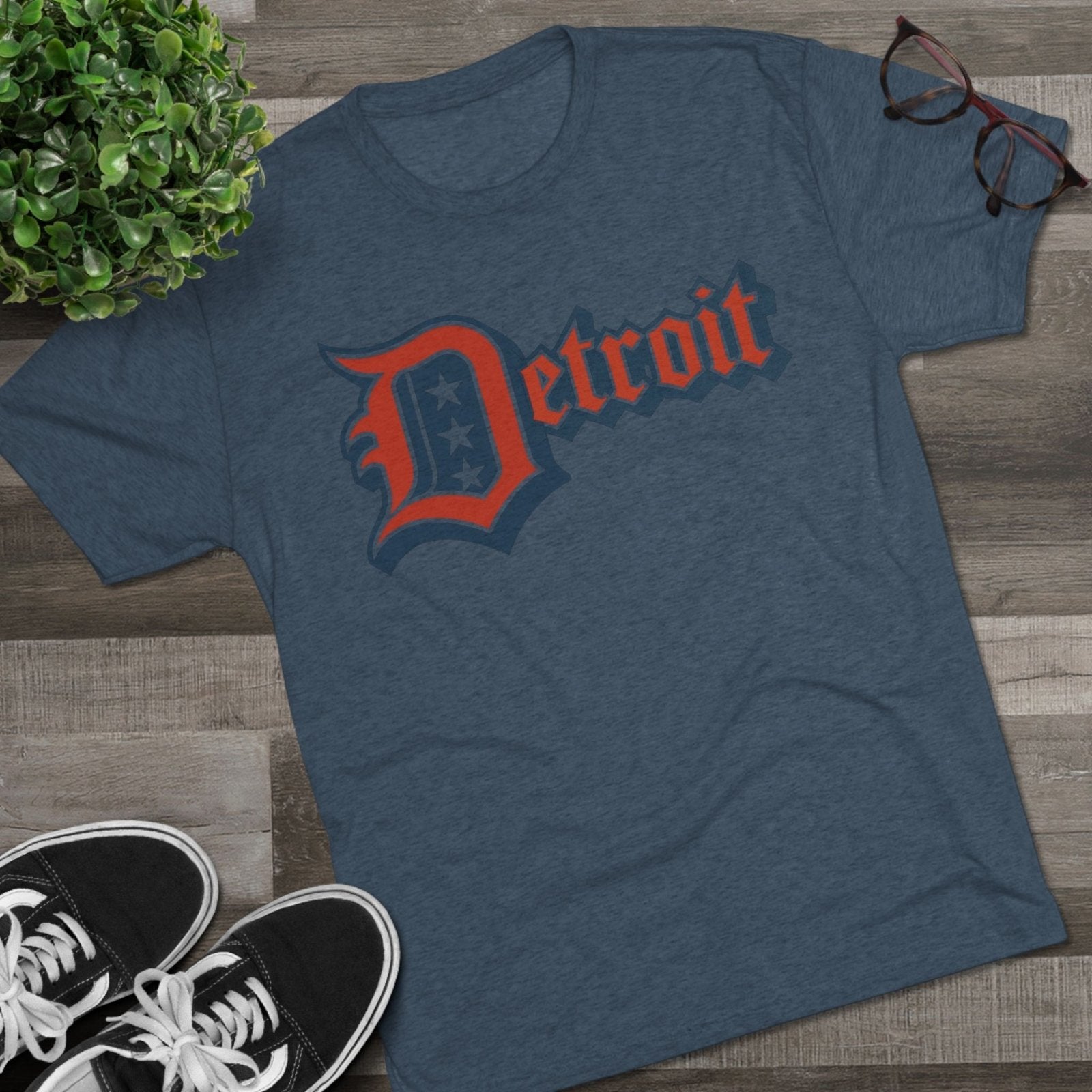 Detroit 4th of July Tri - Blend Tee, Patriotic Unisex Crew Shirt, Holiday Celebration T-Shirt, City Pride Tee, Festive July 4th Apparel - Selden &amp; Kingsley