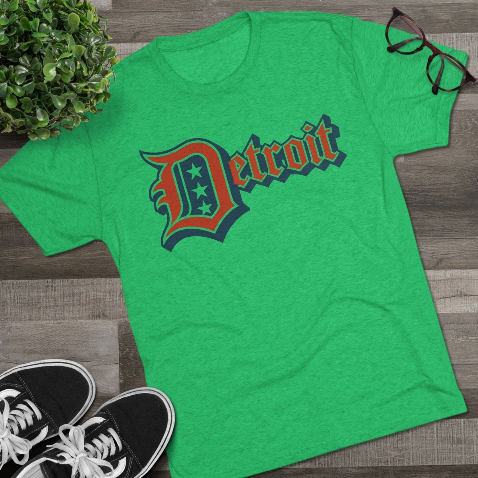 Detroit 4th of July Tri - Blend Tee, Patriotic Unisex Crew Shirt, Holiday Celebration T-Shirt, City Pride Tee, Festive July 4th Apparel - Selden &amp; Kingsley