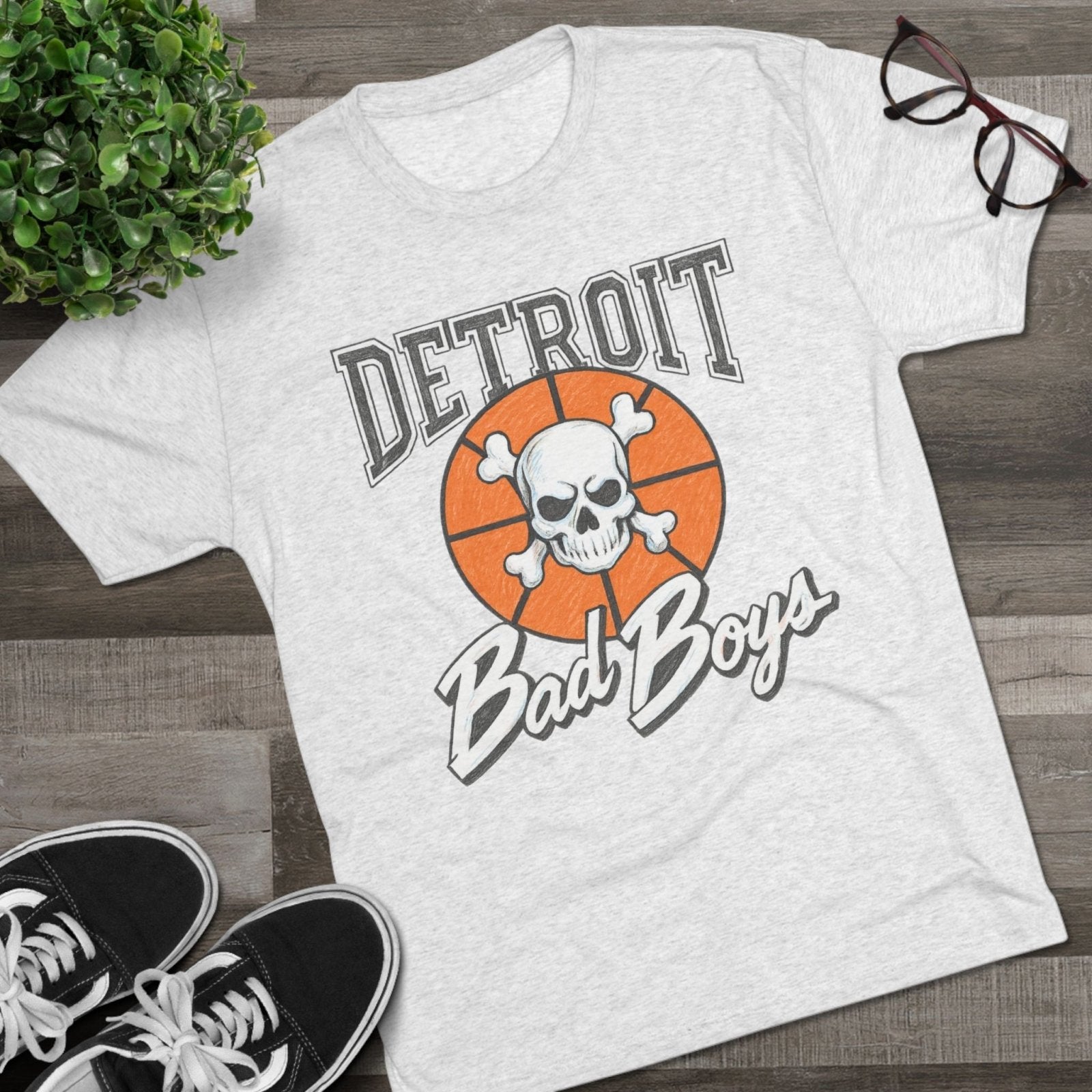 Detroit Bad Boys Champions Tri - Blend Tee, Basketball Era Tee, Back to Back Champions Shirt, Unisex Crew Tee, Pistons Fan Gift - Selden &amp; Kingsley