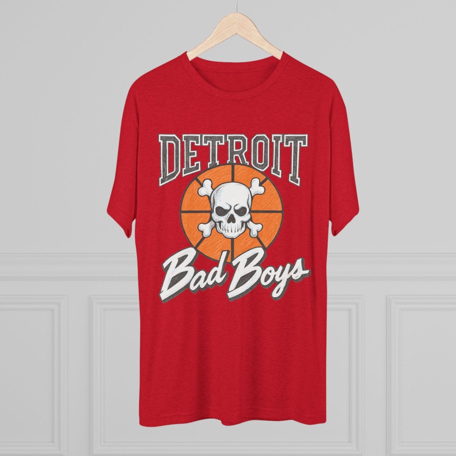 Detroit Bad Boys Champions Tri - Blend Tee, Basketball Era Tee, Back to Back Champions Shirt, Unisex Crew Tee, Pistons Fan Gift - Selden &amp; Kingsley