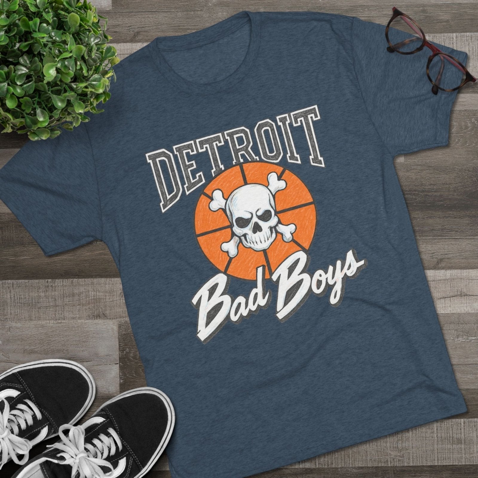 Detroit Bad Boys Champions Tri - Blend Tee, Basketball Era Tee, Back to Back Champions Shirt, Unisex Crew Tee, Pistons Fan Gift - Selden &amp; Kingsley