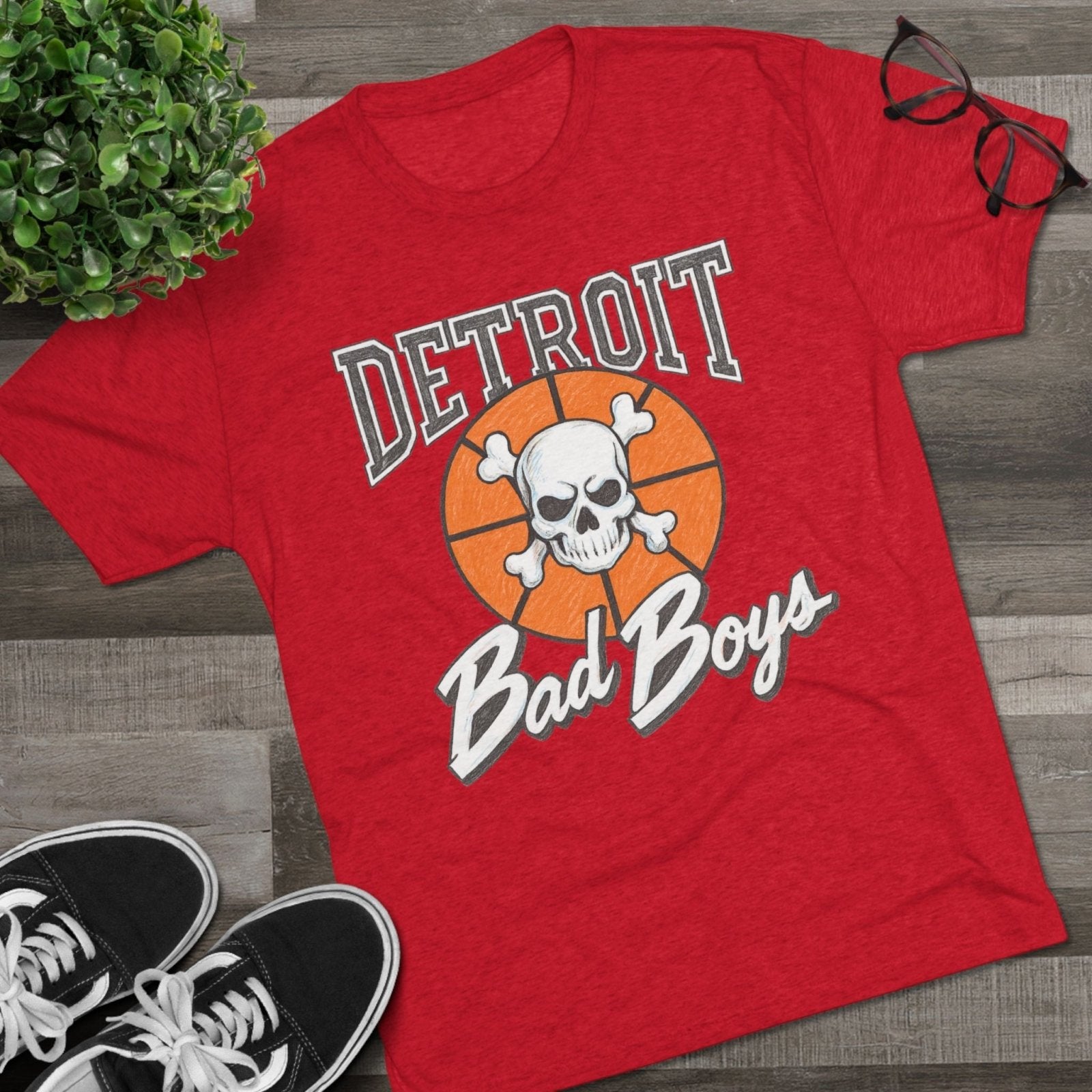 Detroit Bad Boys Champions Tri - Blend Tee, Basketball Era Tee, Back to Back Champions Shirt, Unisex Crew Tee, Pistons Fan Gift - Selden &amp; Kingsley
