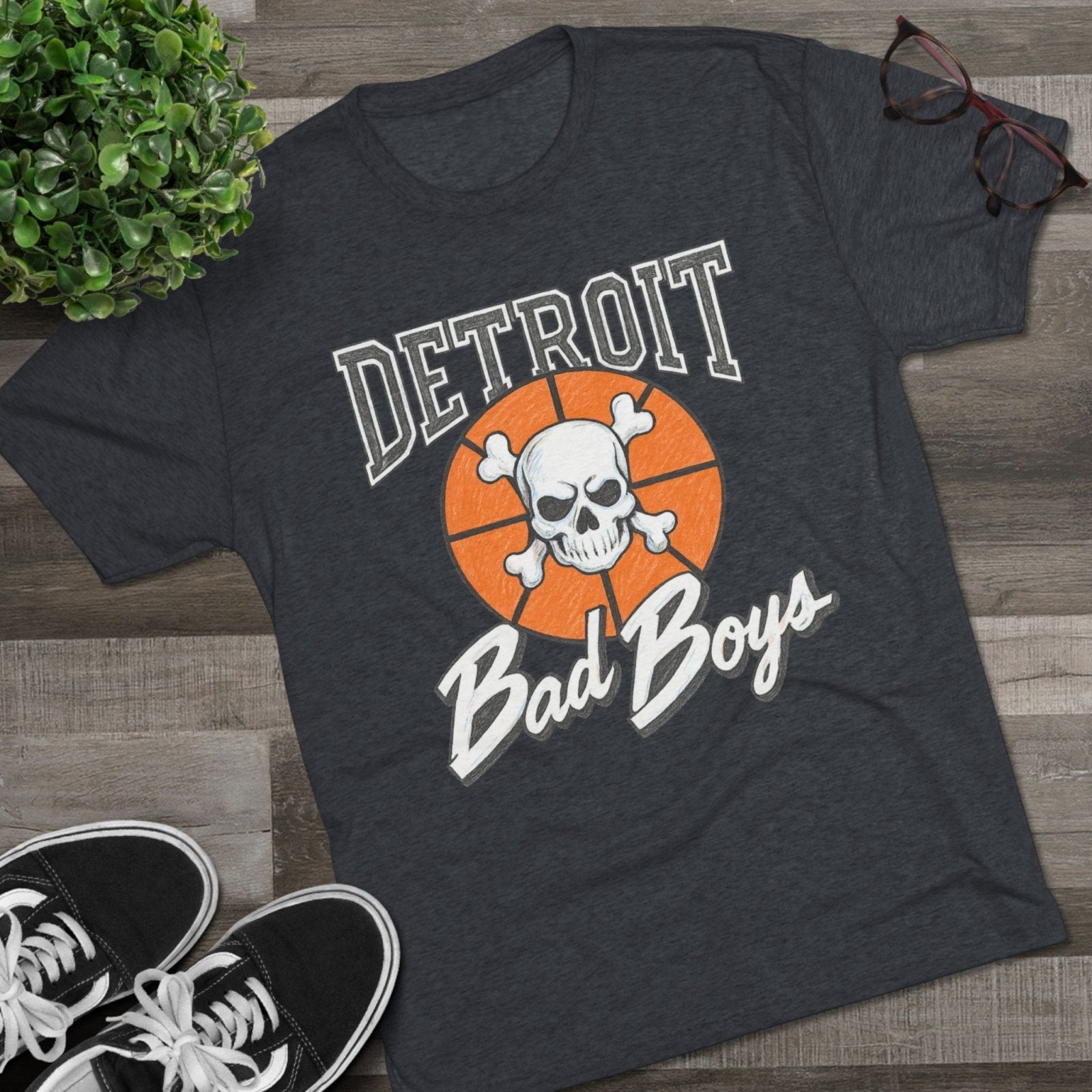 Detroit Bad Boys Champions Tri - Blend Tee, Basketball Era Tee, Back to Back Champions Shirt, Unisex Crew Tee, Pistons Fan Gift - Selden &amp; Kingsley
