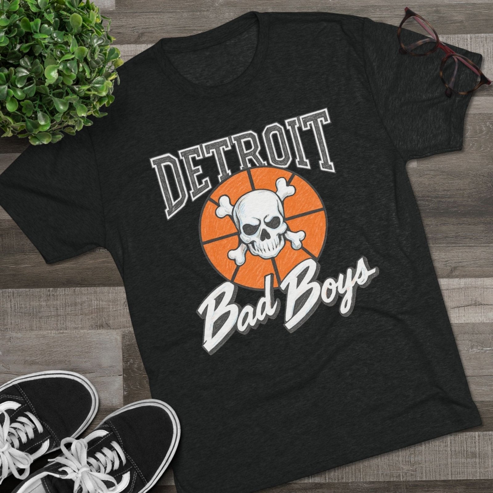 Detroit Bad Boys Champions Tri - Blend Tee, Basketball Era Tee, Back to Back Champions Shirt, Unisex Crew Tee, Pistons Fan Gift - Selden &amp; Kingsley