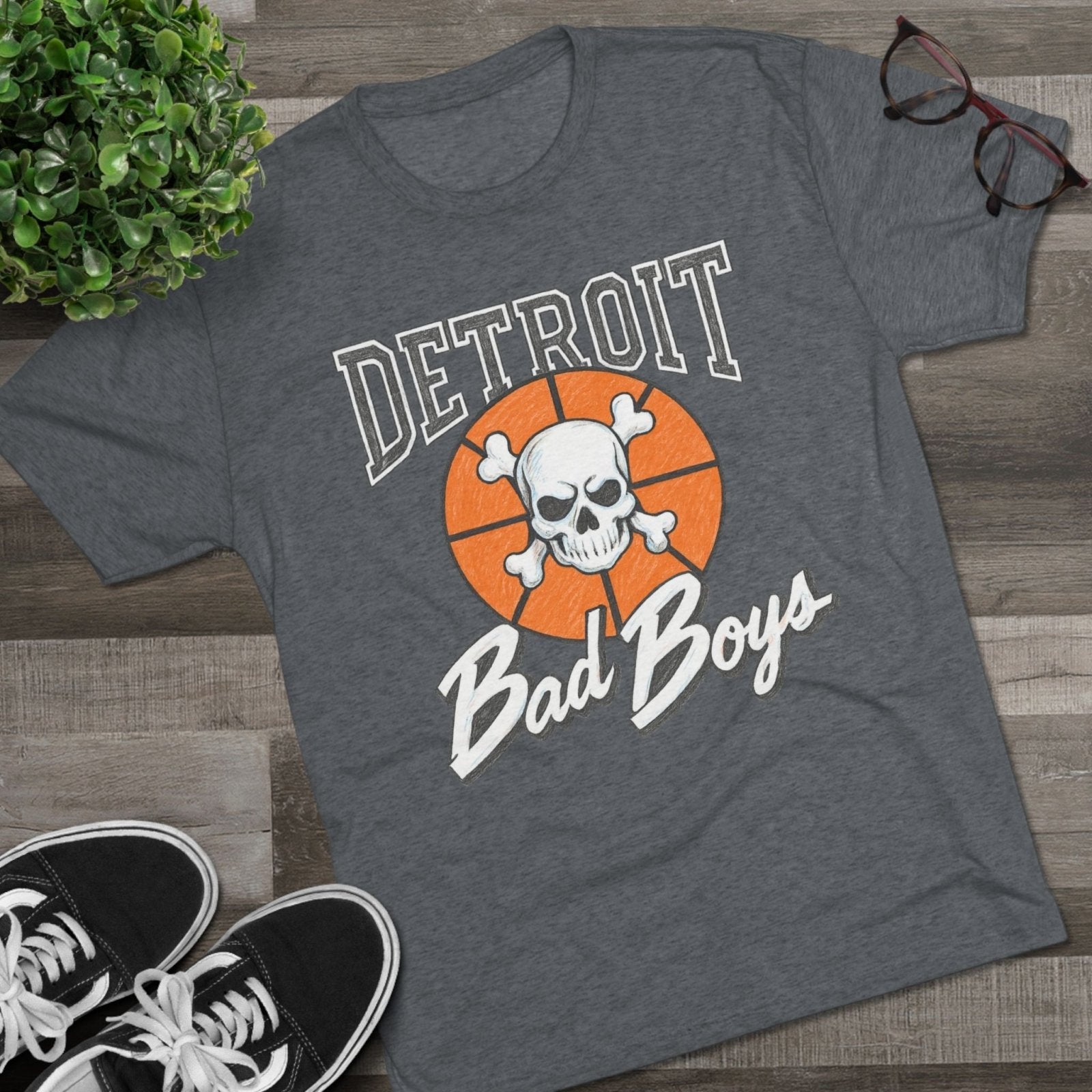 Detroit Bad Boys Champions Tri - Blend Tee, Basketball Era Tee, Back to Back Champions Shirt, Unisex Crew Tee, Pistons Fan Gift - Selden &amp; Kingsley