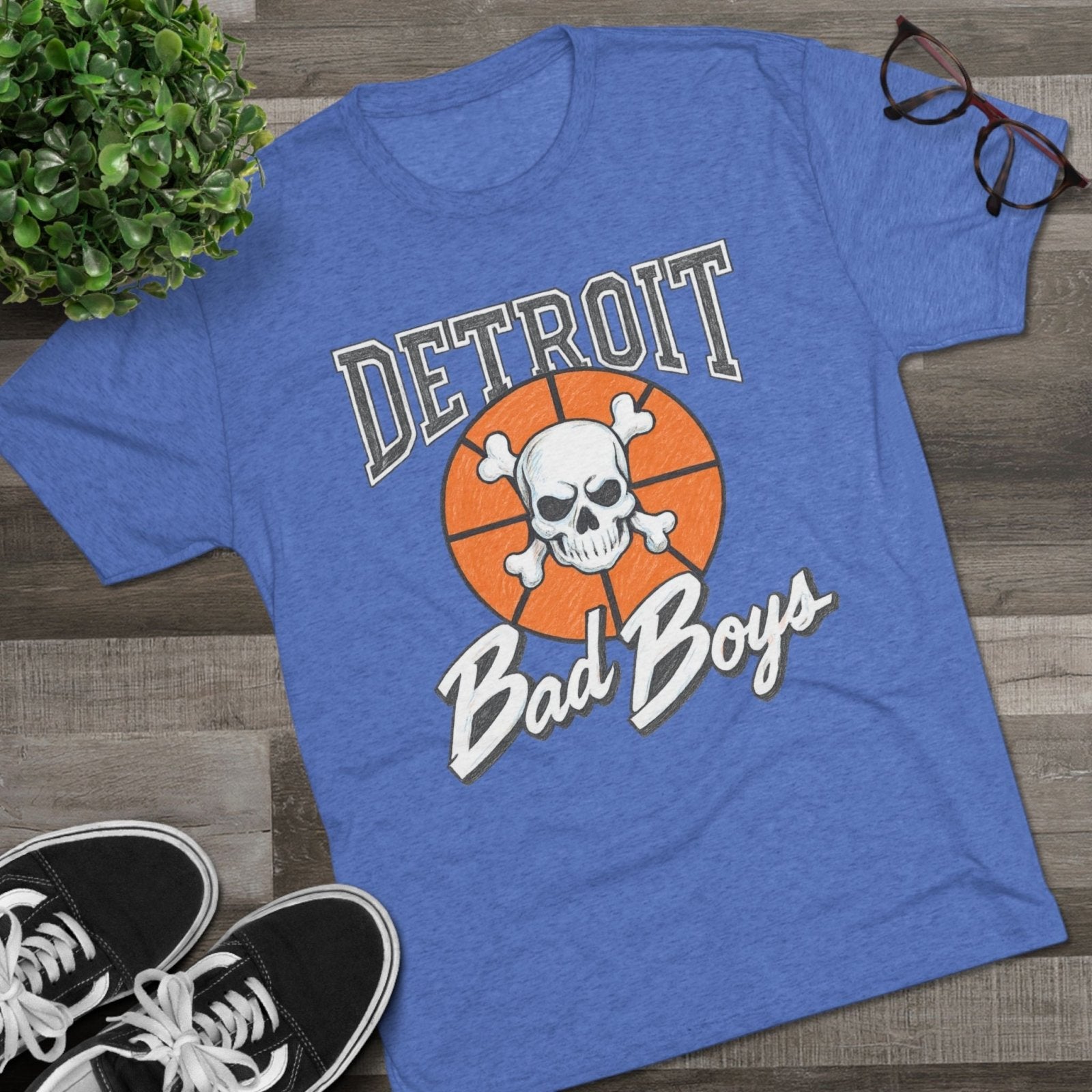 Detroit Bad Boys Champions Tri - Blend Tee, Basketball Era Tee, Back to Back Champions Shirt, Unisex Crew Tee, Pistons Fan Gift - Selden &amp; Kingsley