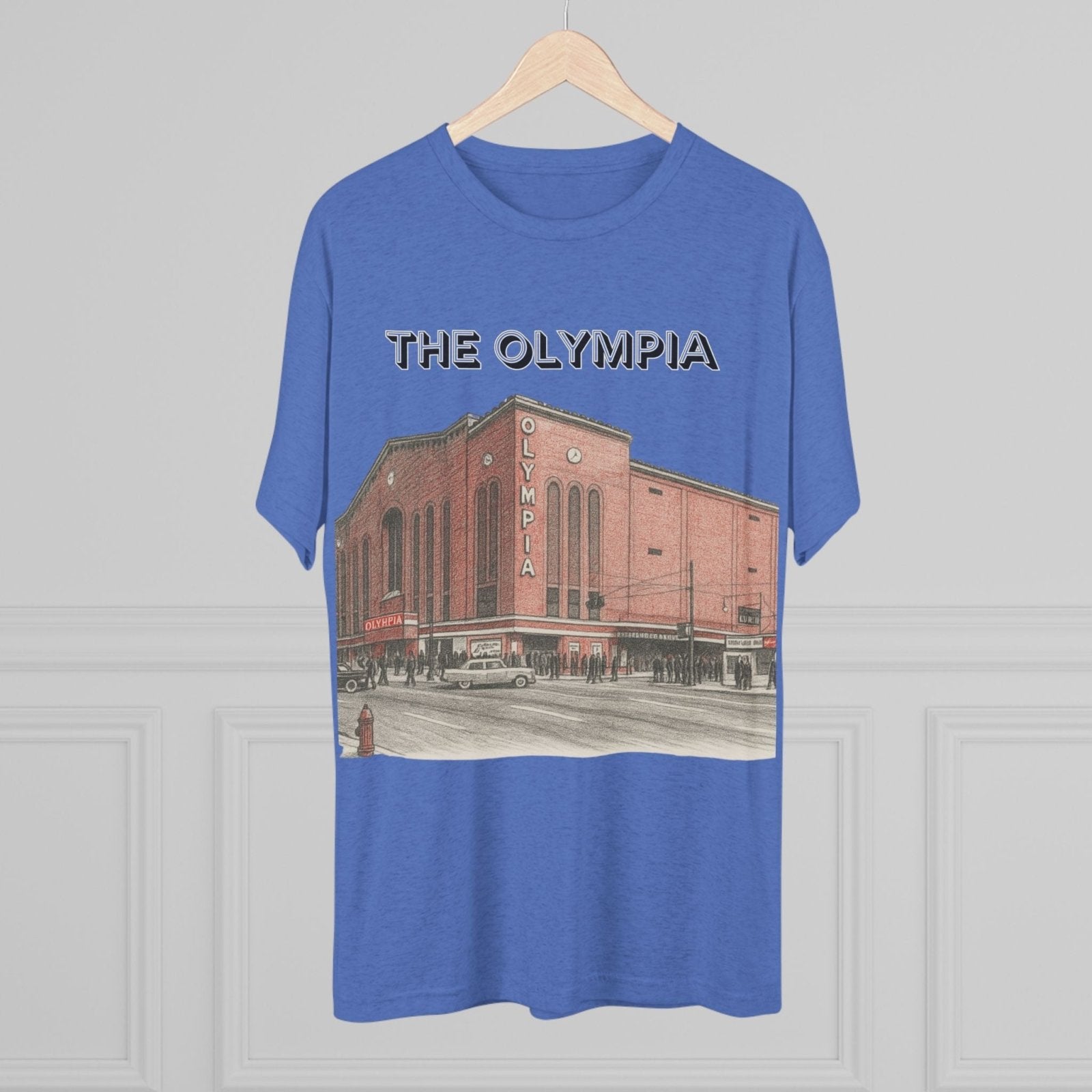 Detroit Hockey Stadium Tri - Blend Tee, Olympia Arena Red Wings Memorabilia Shirt, Sports Architecture Fan Apparel, Vintage Hockey Gift, - Selden &amp; Kingsley