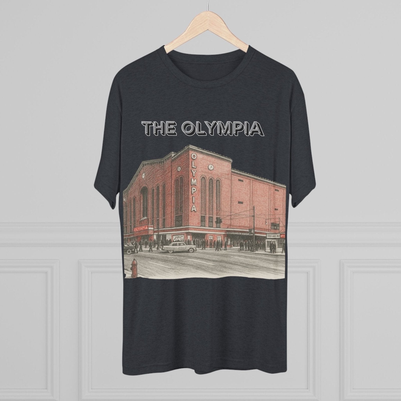 Detroit Hockey Stadium Tri - Blend Tee, Olympia Arena Red Wings Memorabilia Shirt, Sports Architecture Fan Apparel, Vintage Hockey Gift, - Selden &amp; Kingsley