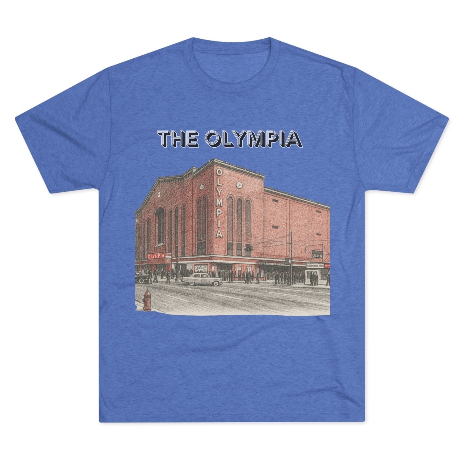 Detroit Hockey Stadium Tri - Blend Tee, Olympia Arena Red Wings Memorabilia Shirt, Sports Architecture Fan Apparel, Vintage Hockey Gift, - Selden & Kingsley