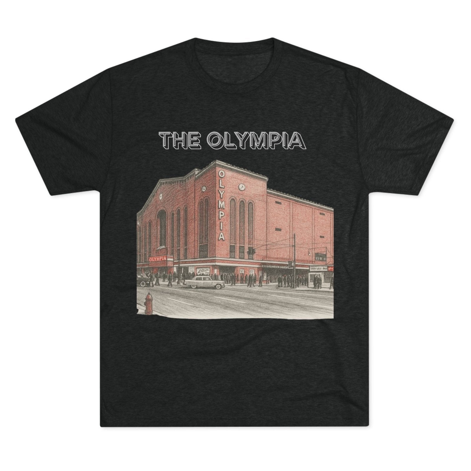 Detroit Hockey Stadium Tri - Blend Tee, Olympia Arena Red Wings Memorabilia Shirt, Sports Architecture Fan Apparel, Vintage Hockey Gift, - Selden & Kingsley