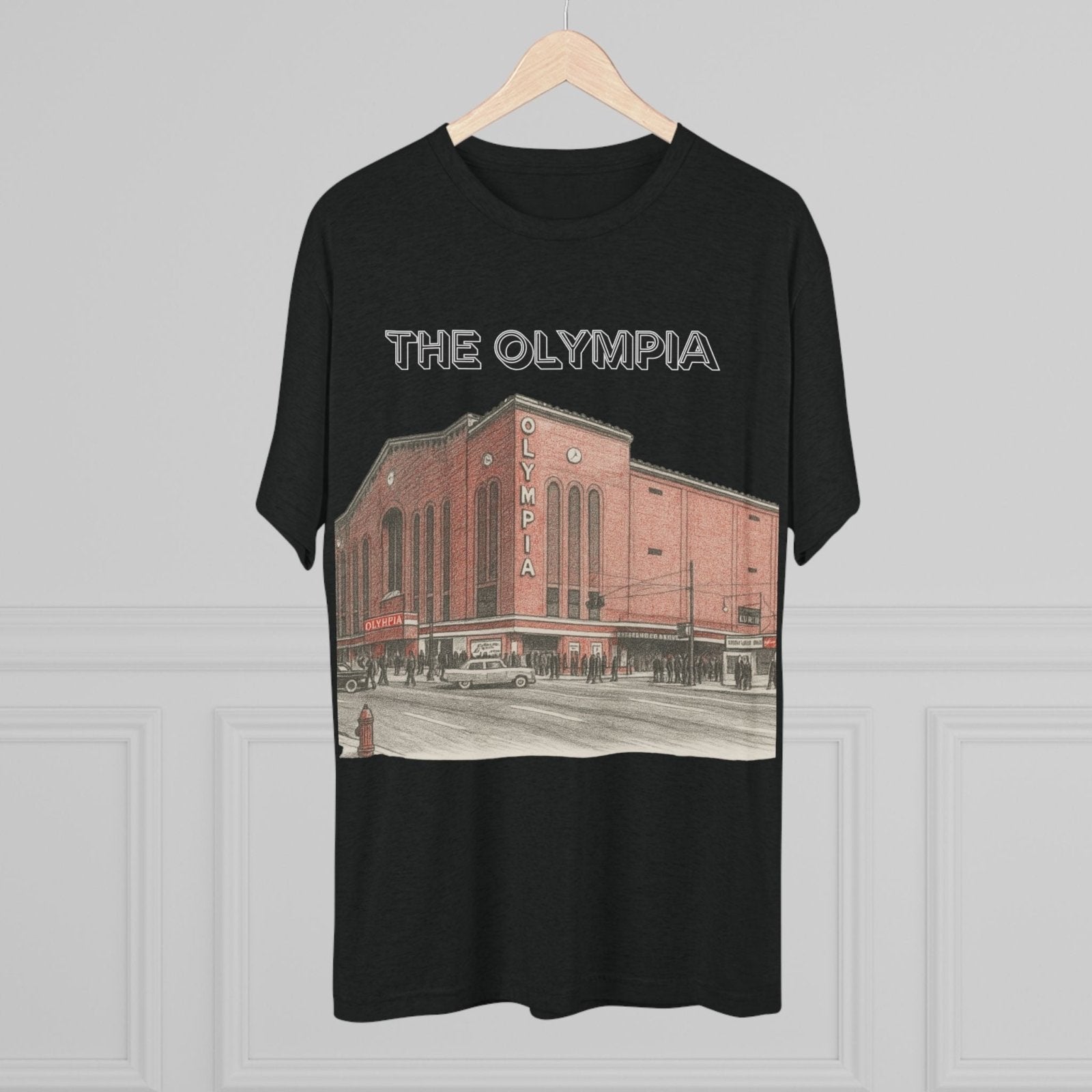 Detroit Hockey Stadium Tri - Blend Tee, Olympia Arena Red Wings Memorabilia Shirt, Sports Architecture Fan Apparel, Vintage Hockey Gift, - Selden &amp; Kingsley