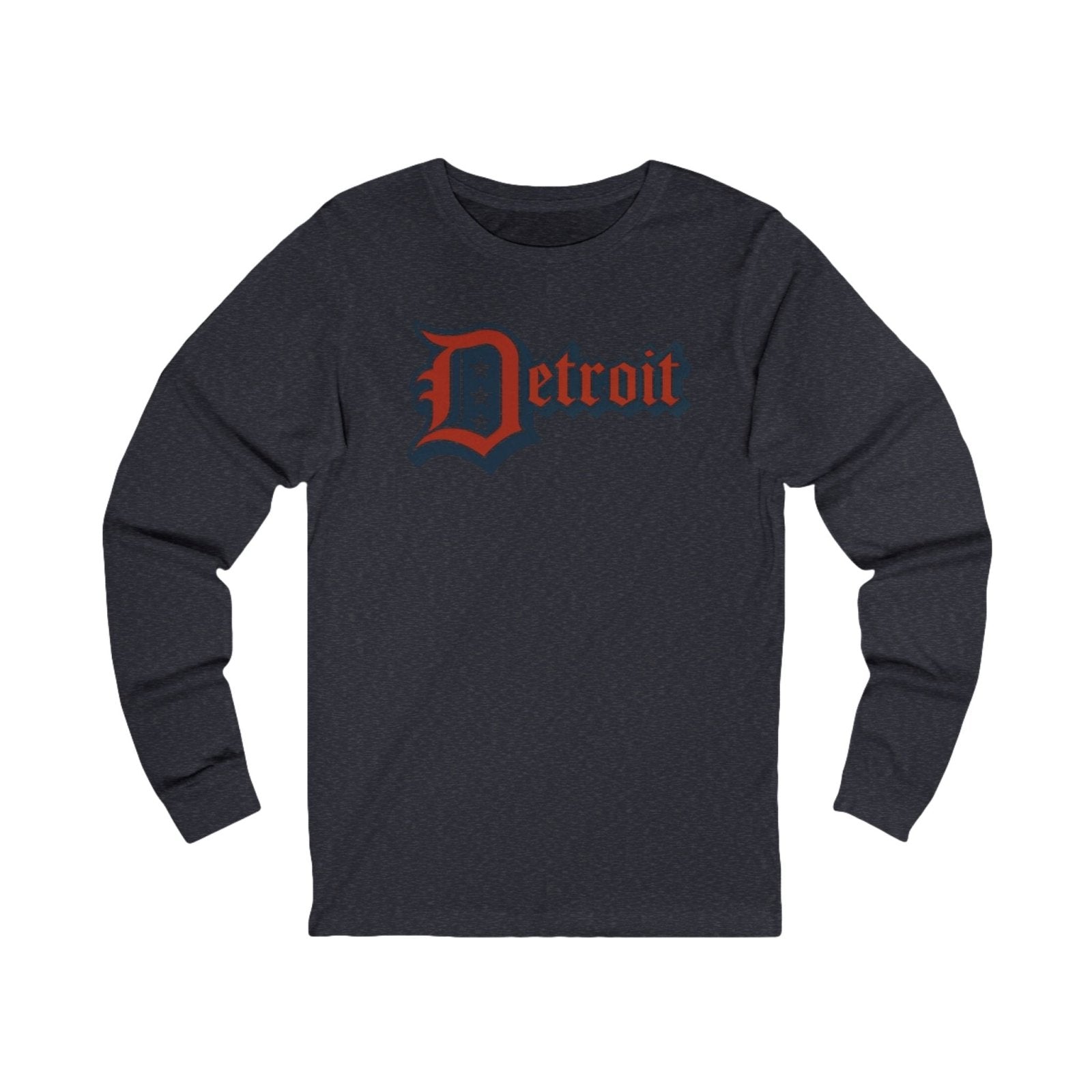 Detroit Jersey Long Sleeve T - Festive Red White Blue 4th of July Tee, Unisex Top Shirt Sweatshirt Hoodie, Detroit Baseball Fan Apparel - Selden & Kingsley