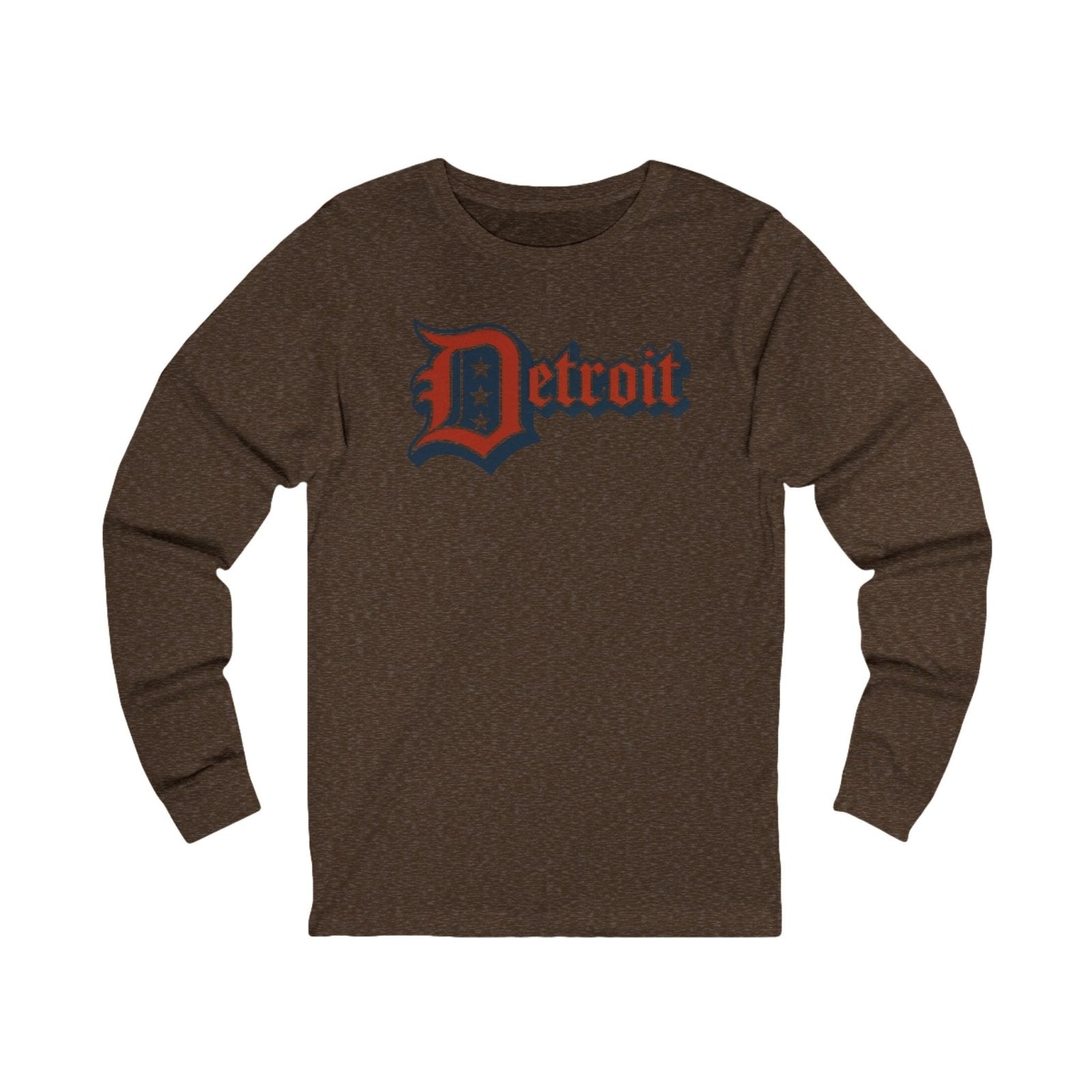 Detroit Jersey Long Sleeve T - Festive Red White Blue 4th of July Tee, Unisex Top Shirt Sweatshirt Hoodie, Detroit Baseball Fan Apparel - Selden & Kingsley