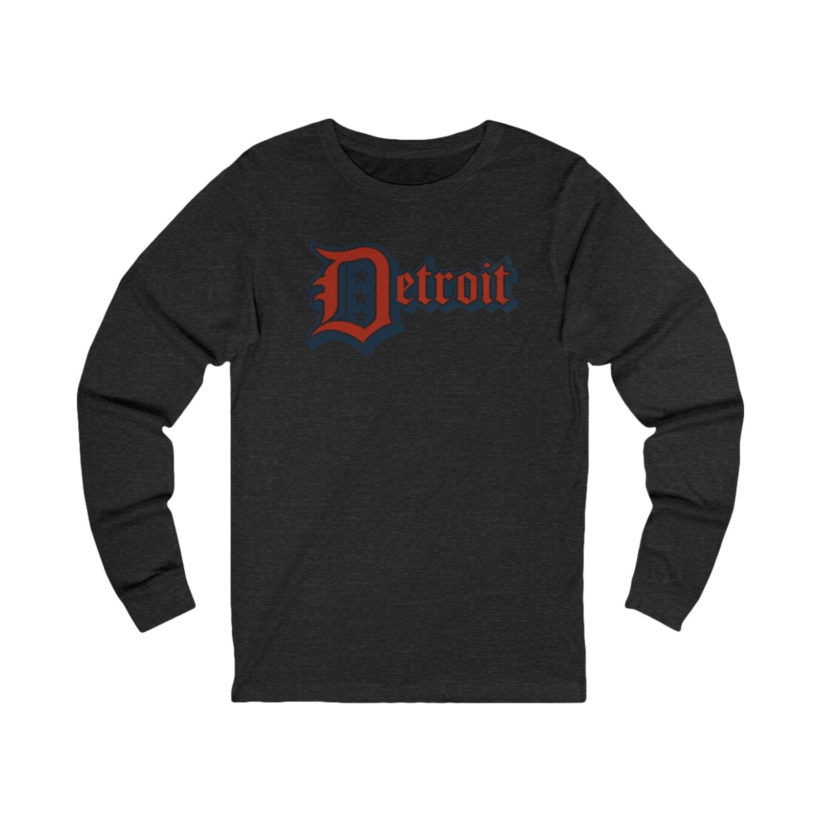 Detroit Jersey Long Sleeve T - Festive Red White Blue 4th of July Tee, Unisex Top Shirt Sweatshirt Hoodie, Detroit Baseball Fan Apparel - Selden & Kingsley