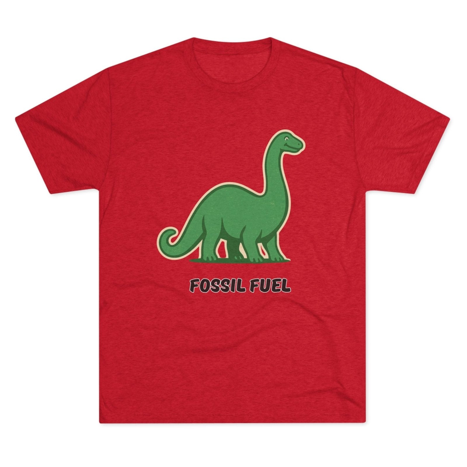 Dinosaur Fossil Fuel Unisex Tee Shirt, Brontosaurus Sinclaire Logo Shirt, Cheeky Tee, Jurassic Park Shirt, Funny Dino T-Shirt, Tri - Blend - Selden & Kingsley