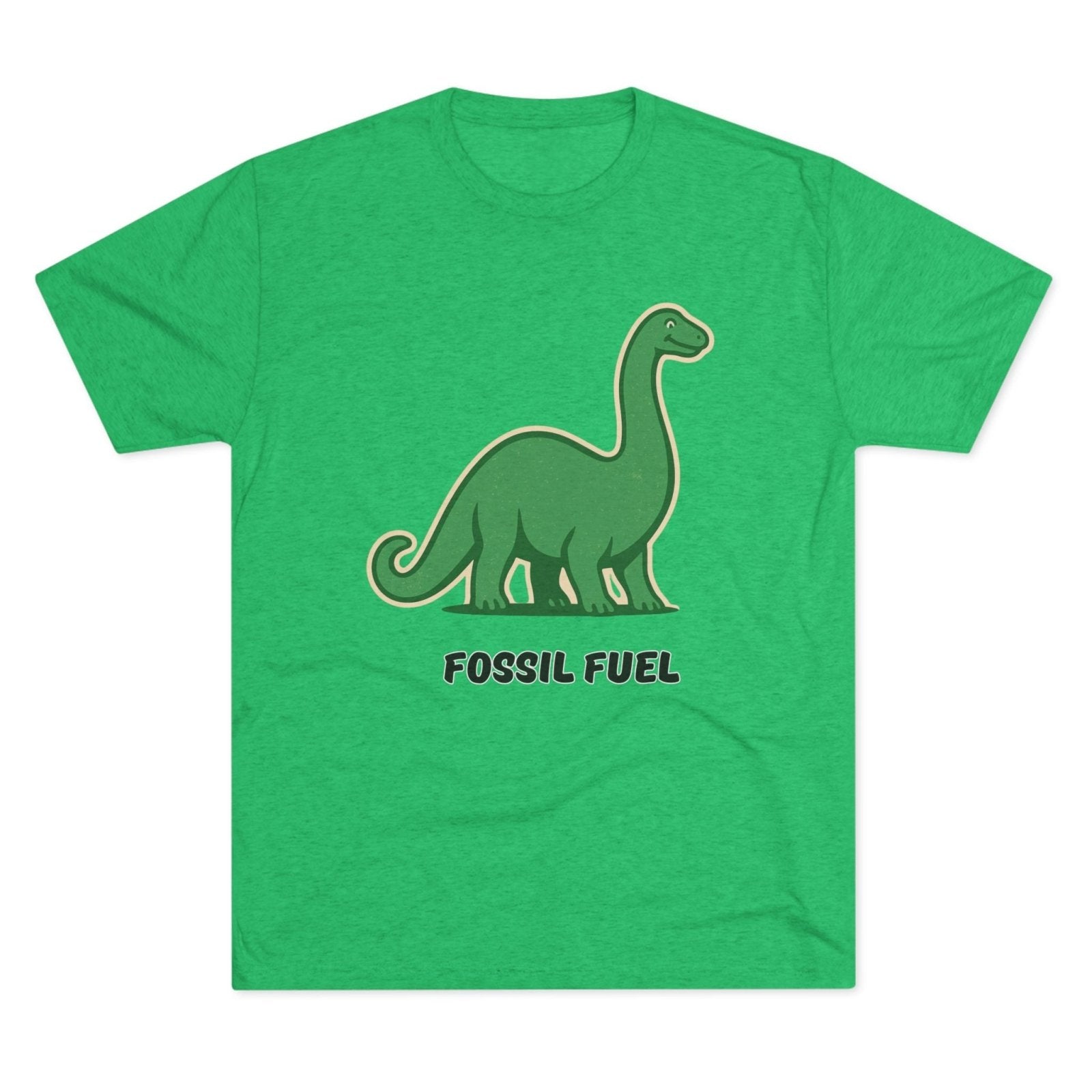 Dinosaur Fossil Fuel Unisex Tee Shirt, Brontosaurus Sinclaire Logo Shirt, Cheeky Tee, Jurassic Park Shirt, Funny Dino T-Shirt, Tri - Blend - Selden & Kingsley
