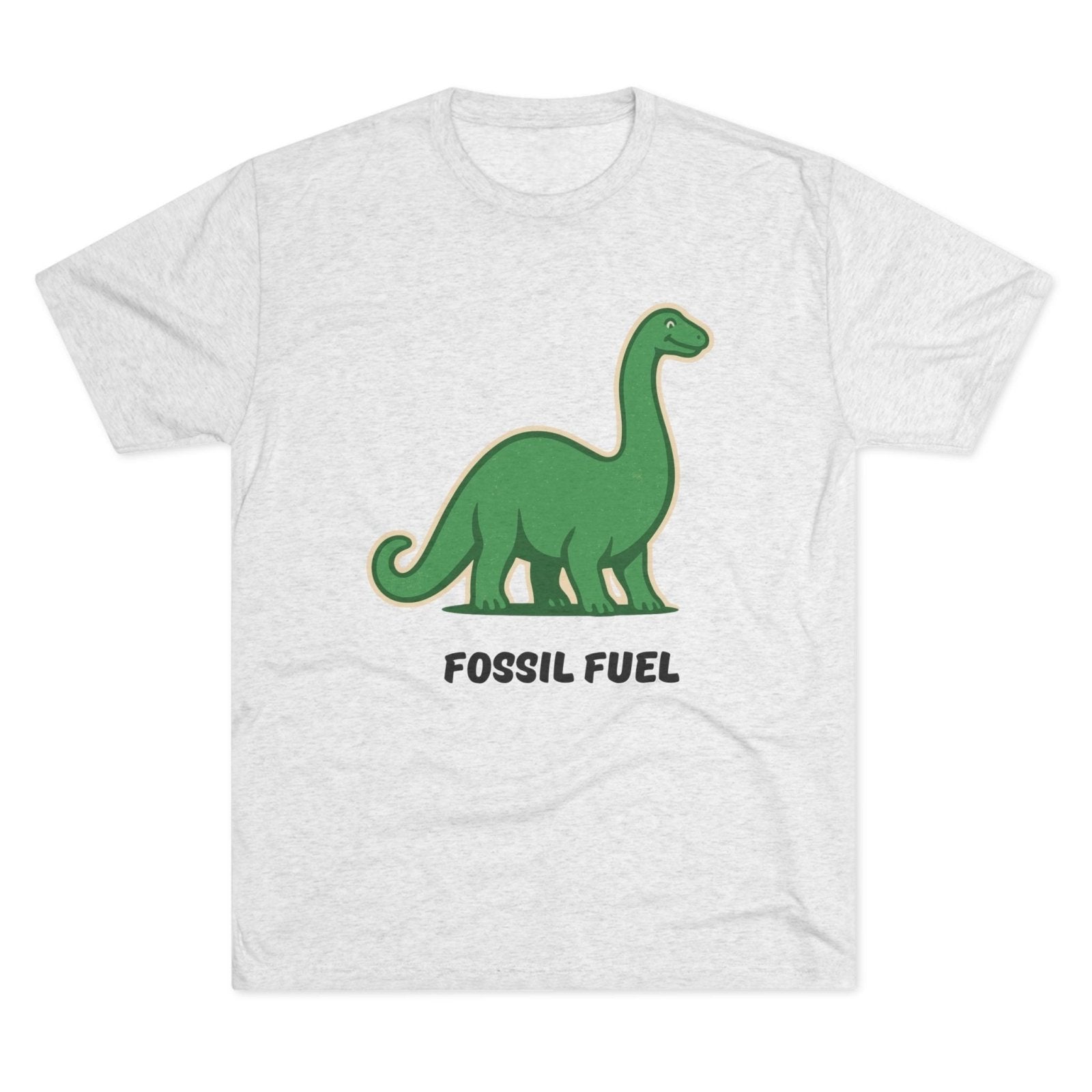 Dinosaur Fossil Fuel Unisex Tee Shirt, Brontosaurus Sinclaire Logo Shirt, Cheeky Tee, Jurassic Park Shirt, Funny Dino T-Shirt, Tri - Blend - Selden & Kingsley