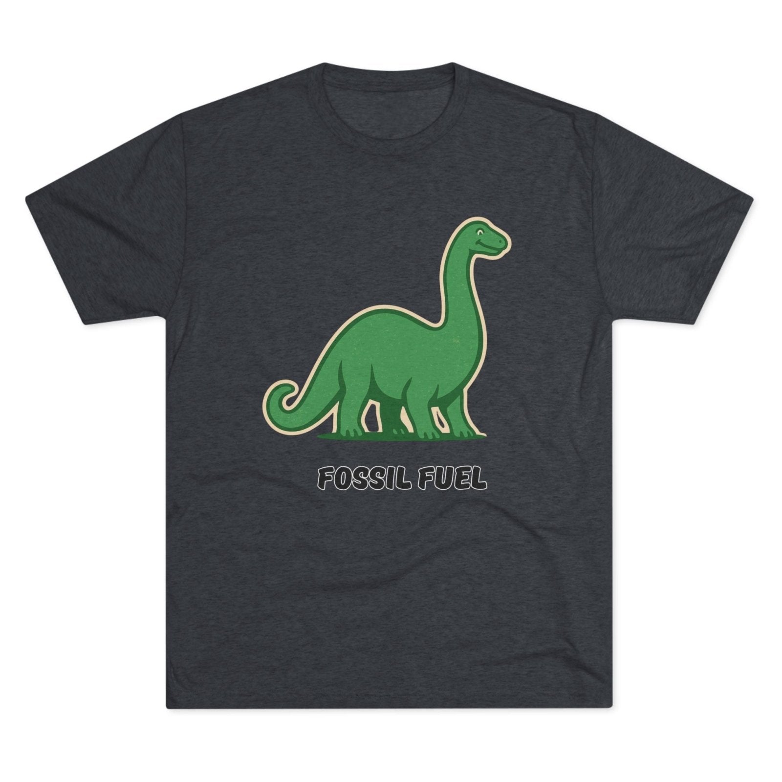 Dinosaur Fossil Fuel Unisex Tee Shirt, Brontosaurus Sinclaire Logo Shirt, Cheeky Tee, Jurassic Park Shirt, Funny Dino T-Shirt, Tri - Blend - Selden & Kingsley