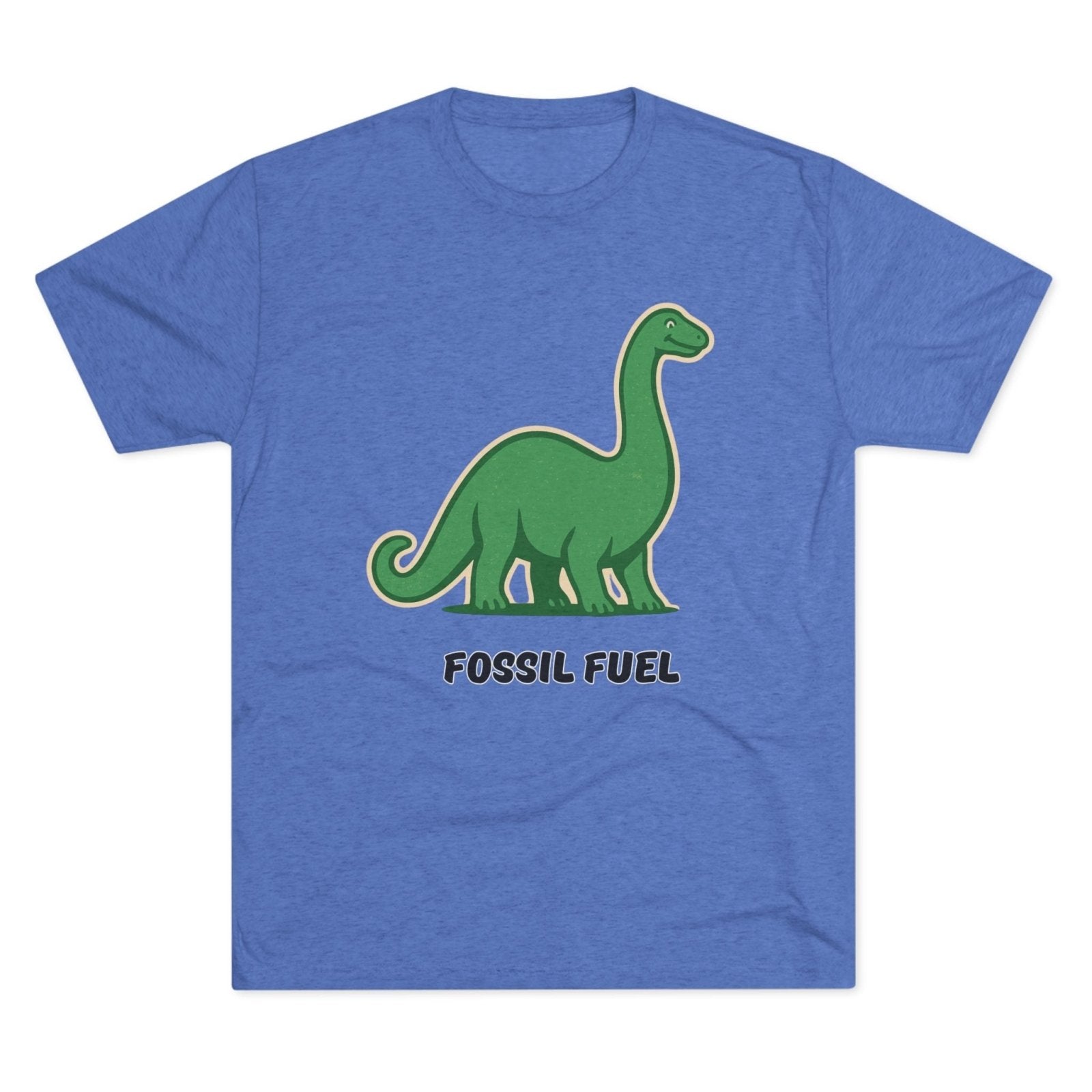 Dinosaur Fossil Fuel Unisex Tee Shirt, Brontosaurus Sinclaire Logo Shirt, Cheeky Tee, Jurassic Park Shirt, Funny Dino T-Shirt, Tri - Blend - Selden & Kingsley