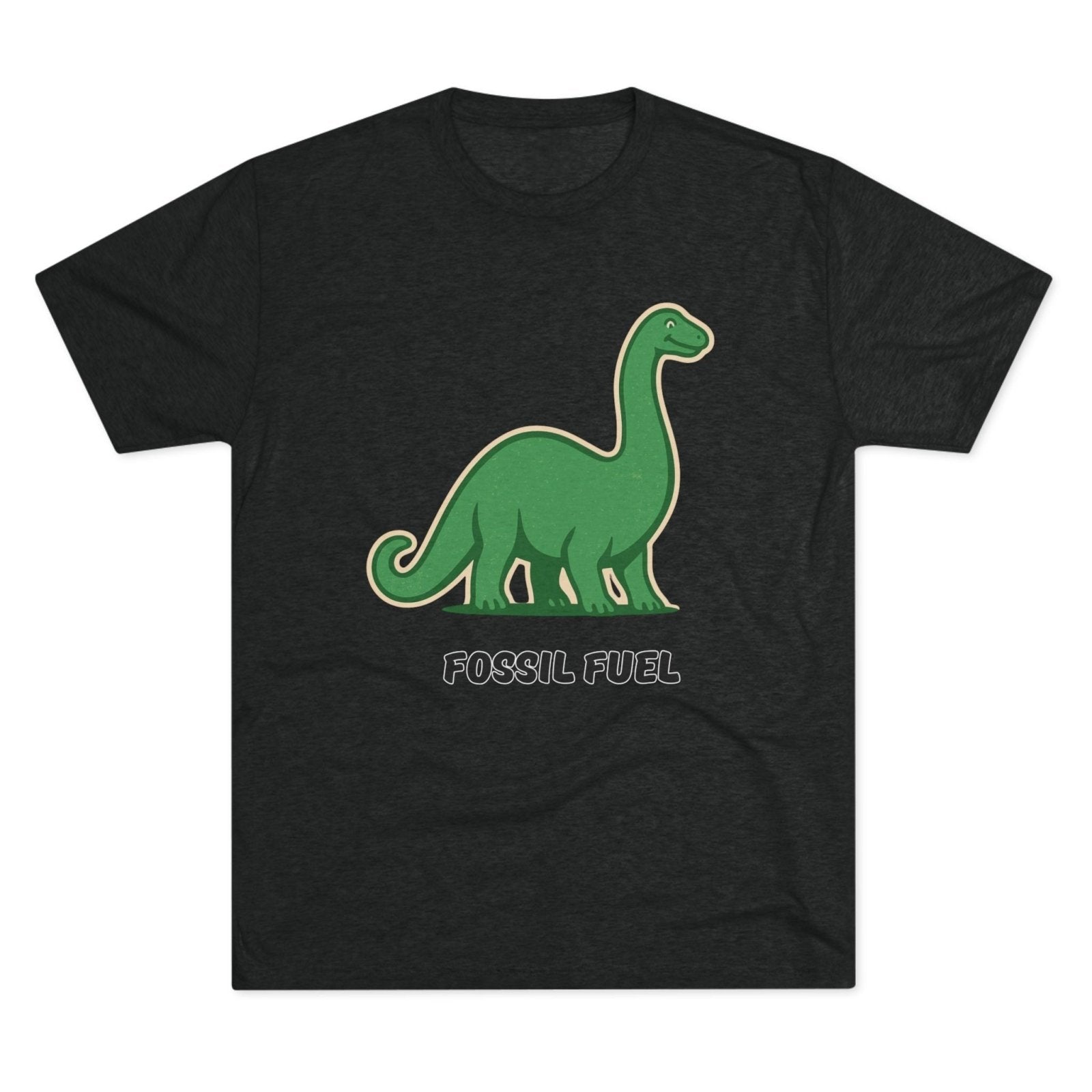 Dinosaur Fossil Fuel Unisex Tee Shirt, Brontosaurus Sinclaire Logo Shirt, Cheeky Tee, Jurassic Park Shirt, Funny Dino T-Shirt, Tri - Blend - Selden & Kingsley