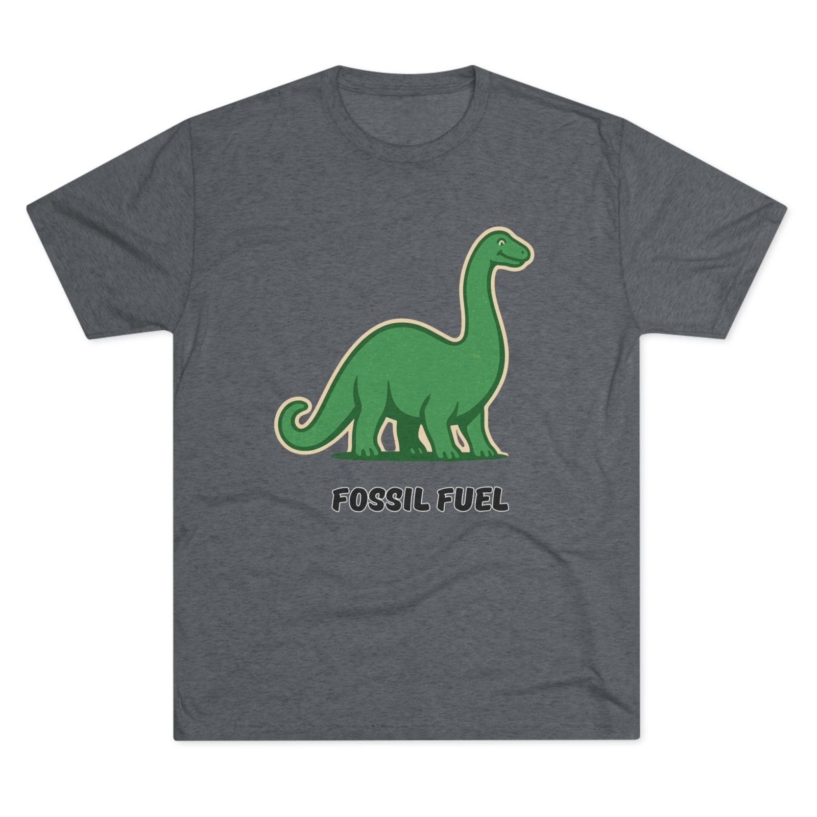 Dinosaur Fossil Fuel Unisex Tee Shirt, Brontosaurus Sinclaire Logo Shirt, Cheeky Tee, Jurassic Park Shirt, Funny Dino T-Shirt, Tri - Blend - Selden & Kingsley