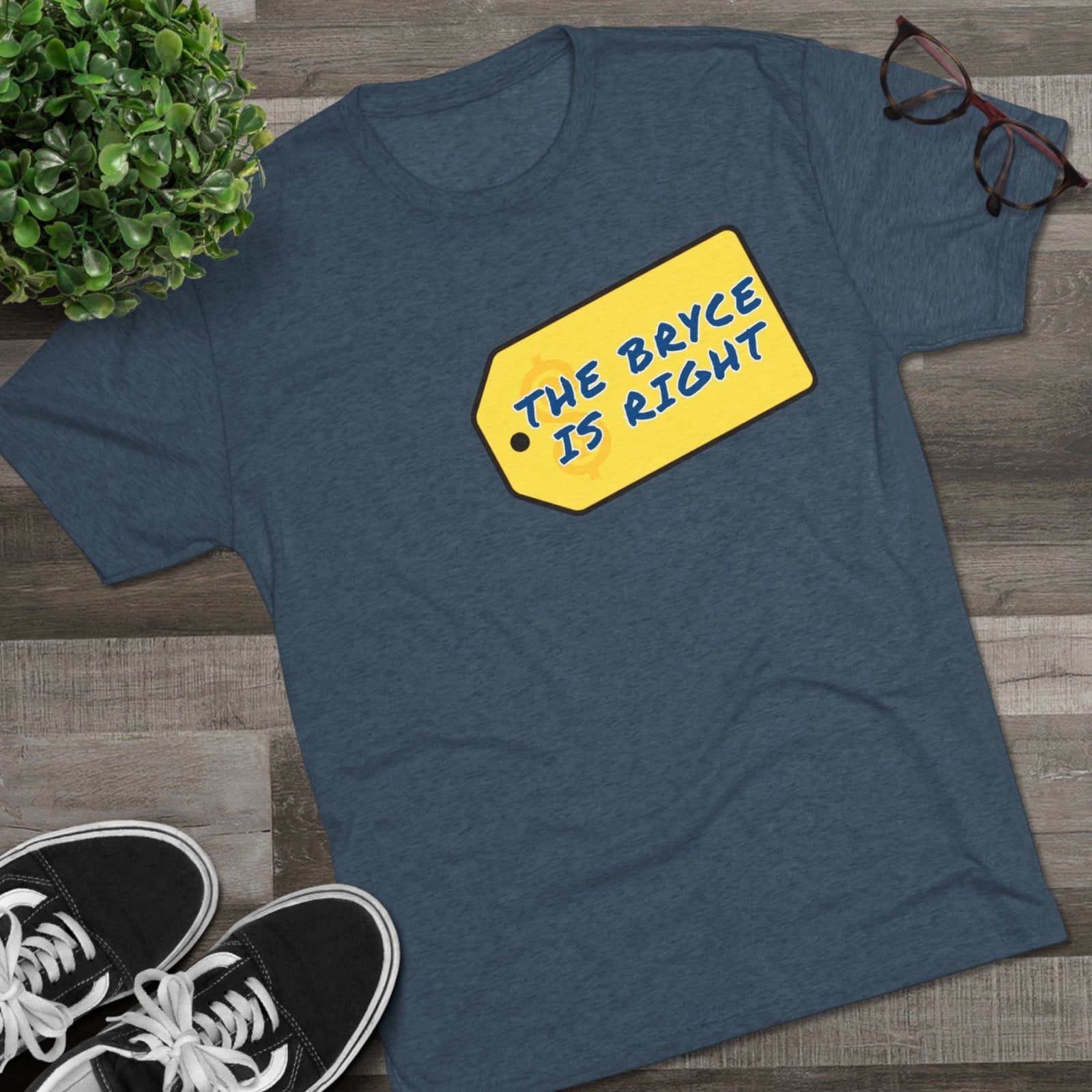 Funny Michigan QB Bryce Unisex Tri - Blend Crew Tee - Price is Right Theme, College Football Fan Shirt, Sports Apparel, Gift for - Selden &amp; Kingsley