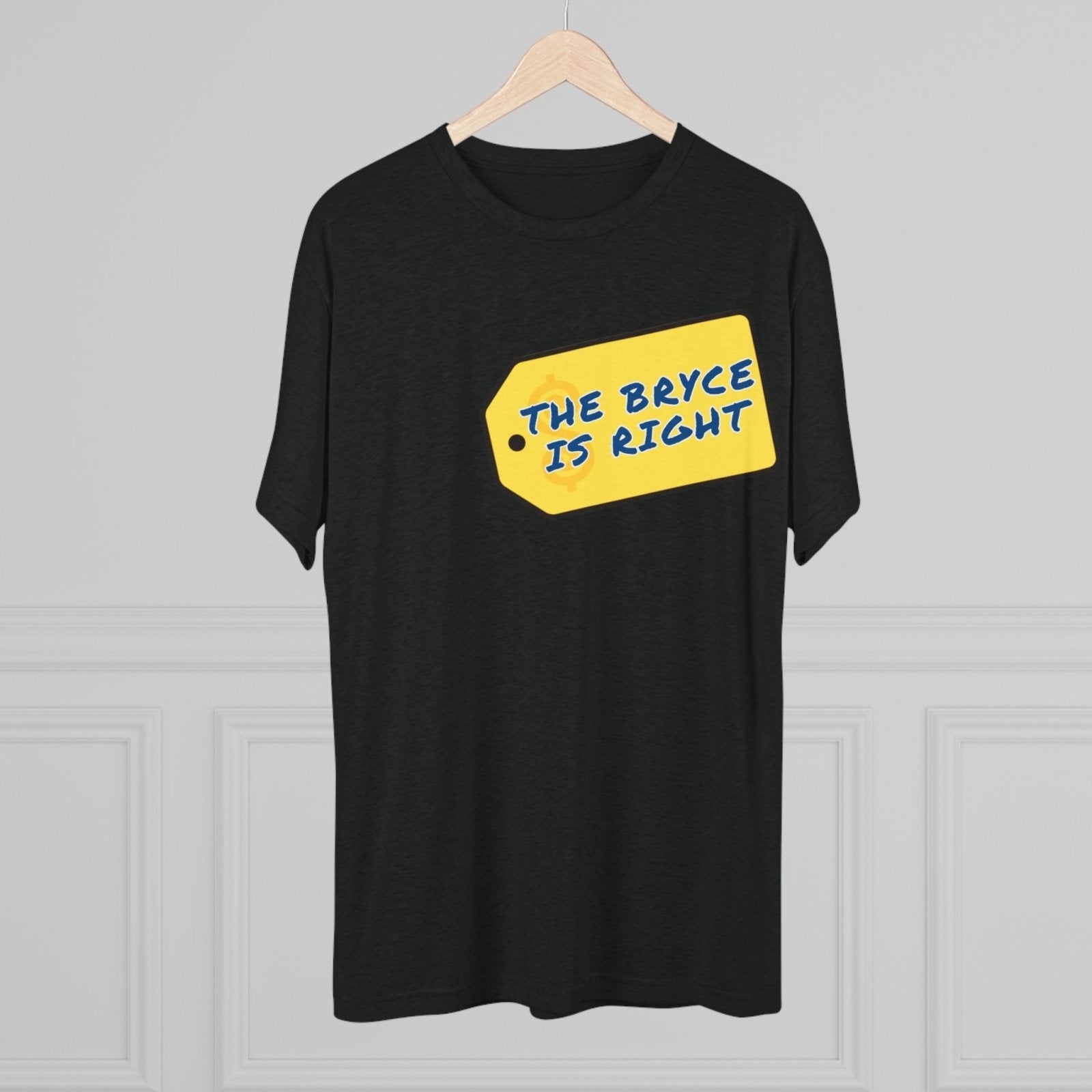 Funny Michigan QB Bryce Unisex Tri - Blend Crew Tee - Price is Right Theme, College Football Fan Shirt, Sports Apparel, Gift for - Selden &amp; Kingsley