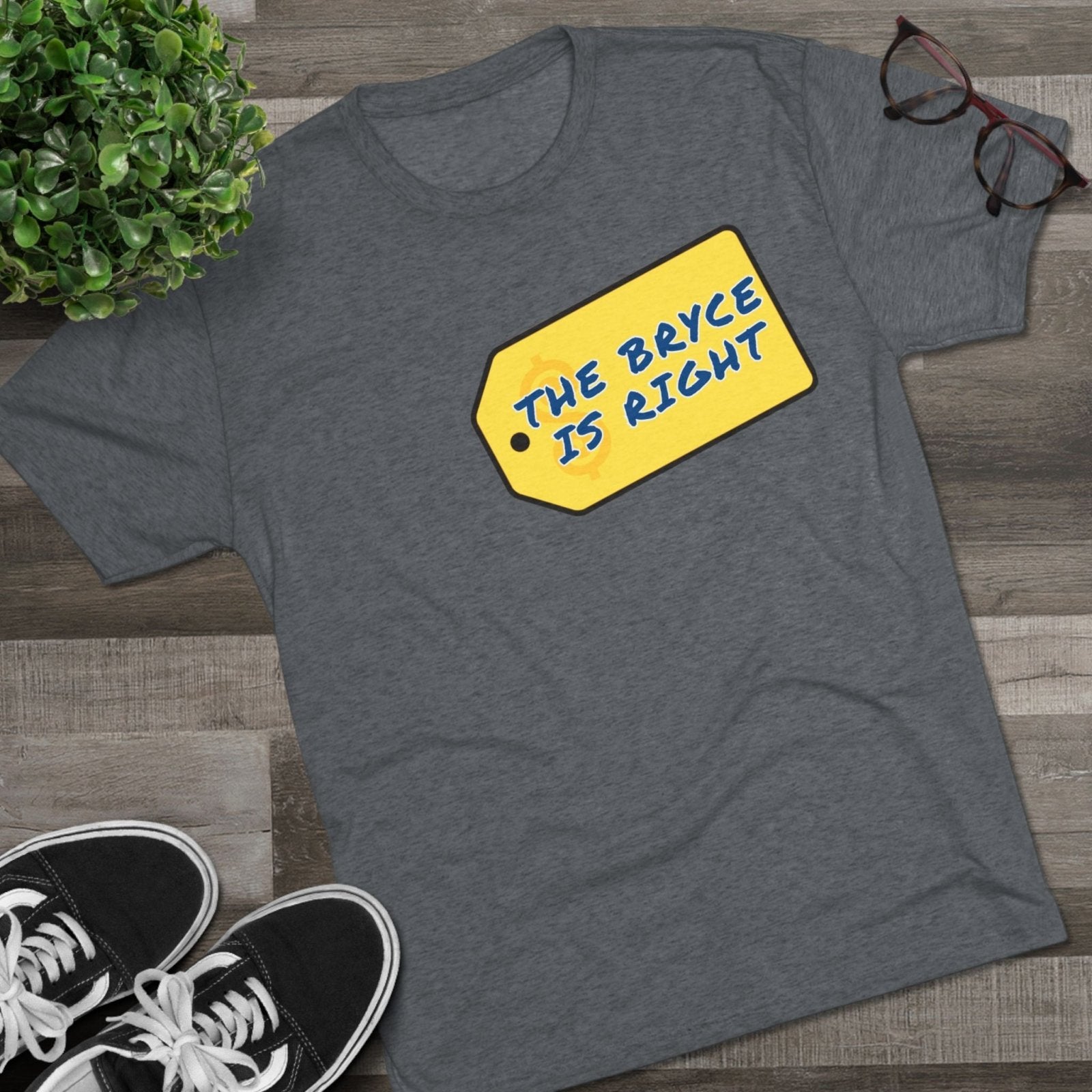 Funny Michigan QB Bryce Unisex Tri - Blend Crew Tee - Price is Right Theme, College Football Fan Shirt, Sports Apparel, Gift for - Selden &amp; Kingsley
