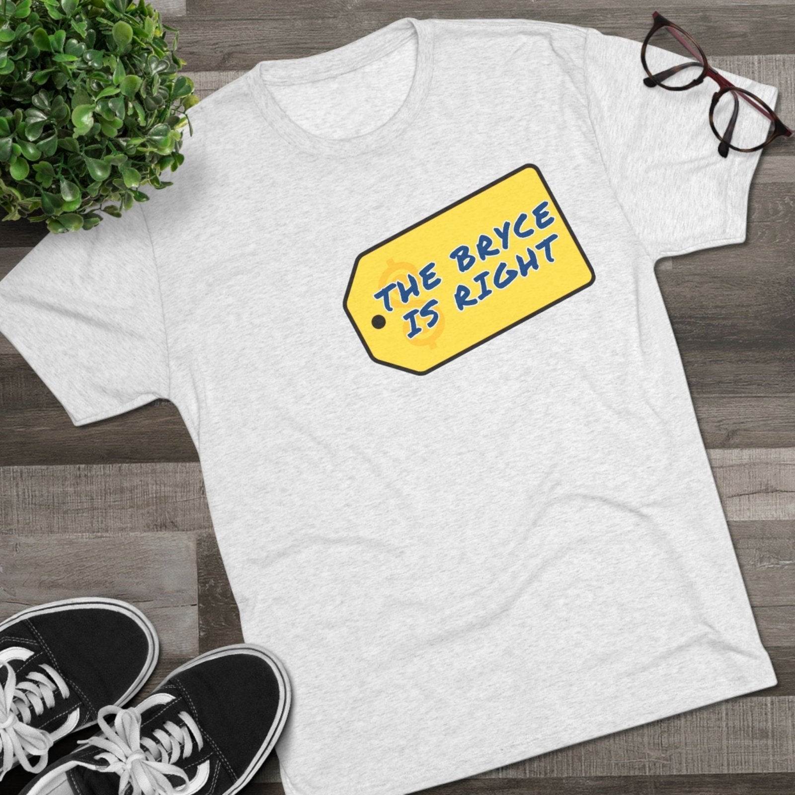 Funny Michigan QB Bryce Unisex Tri - Blend Crew Tee - Price is Right Theme, College Football Fan Shirt, Sports Apparel, Gift for - Selden &amp; Kingsley