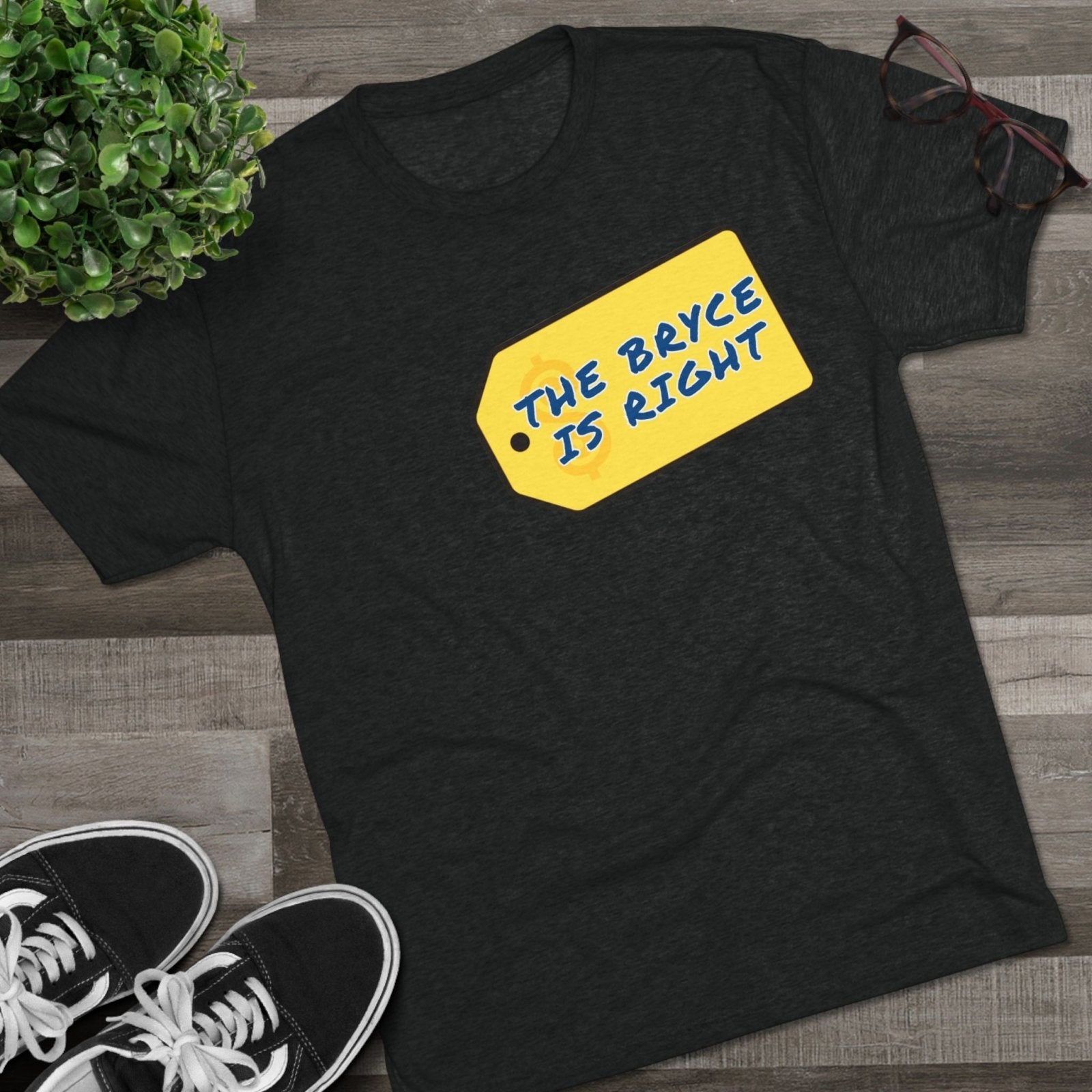 Funny Michigan QB Bryce Unisex Tri - Blend Crew Tee - Price is Right Theme, College Football Fan Shirt, Sports Apparel, Gift for - Selden &amp; Kingsley