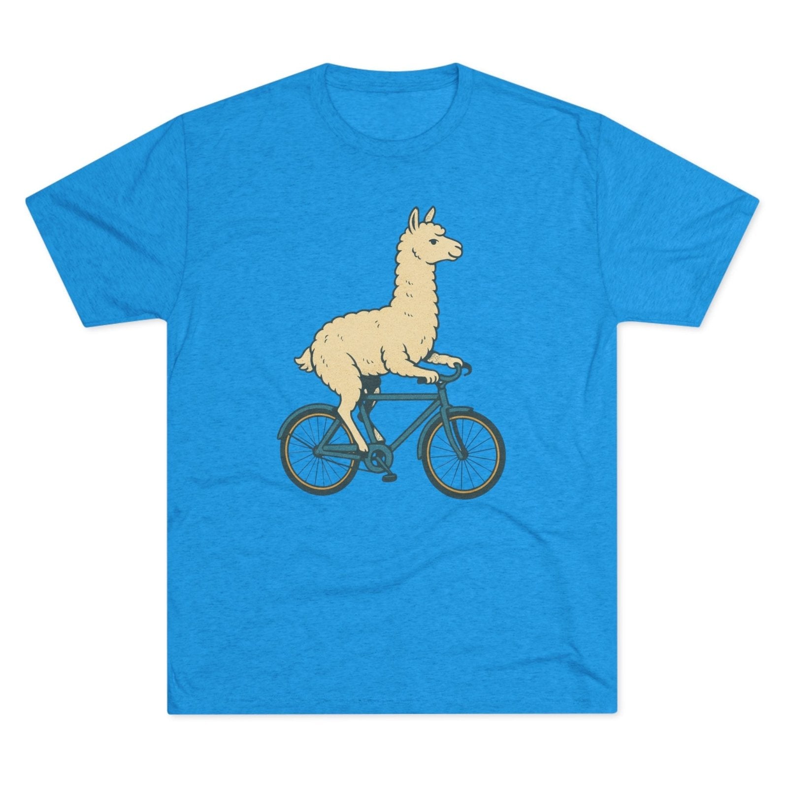 Funny Quirky Animal Llama on a Bike Shirt, Unisex Tee, Novelty Alpaca Cycling T-Shirt, Cute Animal Lover Gift, Comfy Graphic Tee - Selden &amp; Kingsley