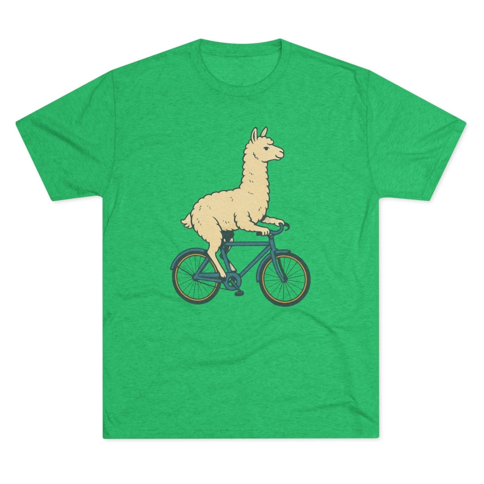Funny Quirky Animal Llama on a Bike Shirt, Unisex Tee, Novelty Alpaca Cycling T-Shirt, Cute Animal Lover Gift, Comfy Graphic Tee - Selden & Kingsley