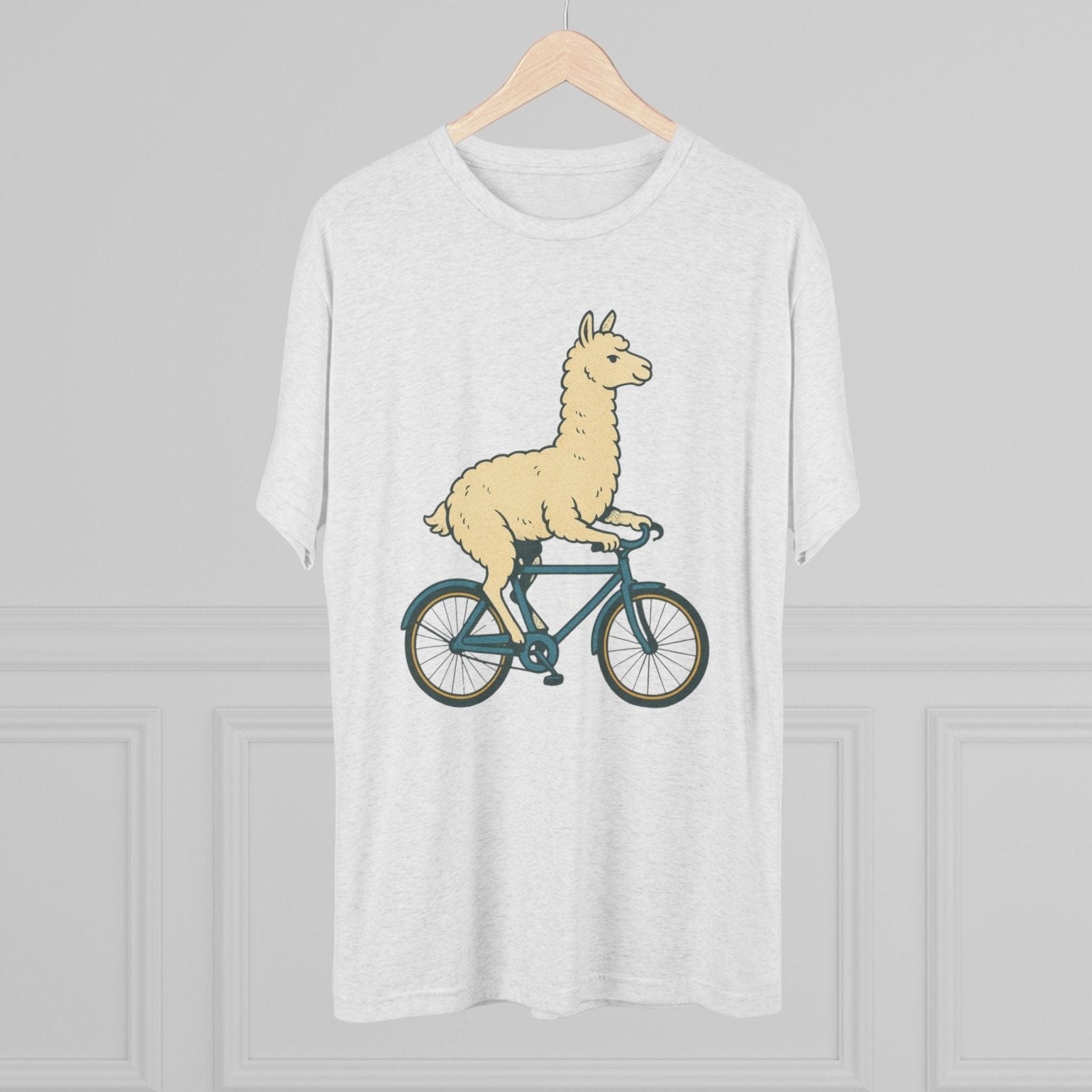 Funny Quirky Animal Llama on a Bike Shirt, Unisex Tee, Novelty Alpaca Cycling T-Shirt, Cute Animal Lover Gift, Comfy Graphic Tee - Selden &amp; Kingsley