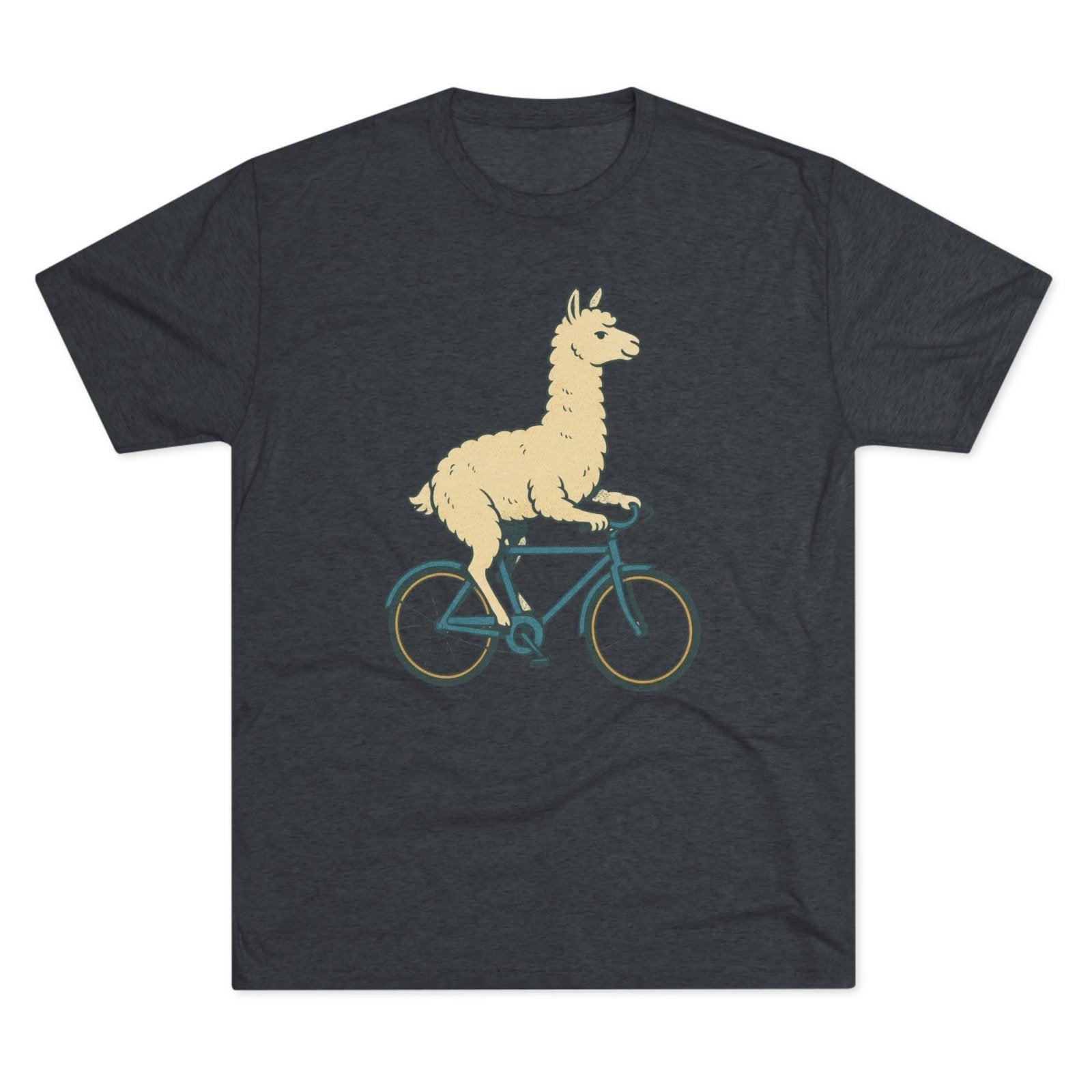 Funny Quirky Animal Llama on a Bike Shirt, Unisex Tee, Novelty Alpaca Cycling T-Shirt, Cute Animal Lover Gift, Comfy Graphic Tee - Selden & Kingsley