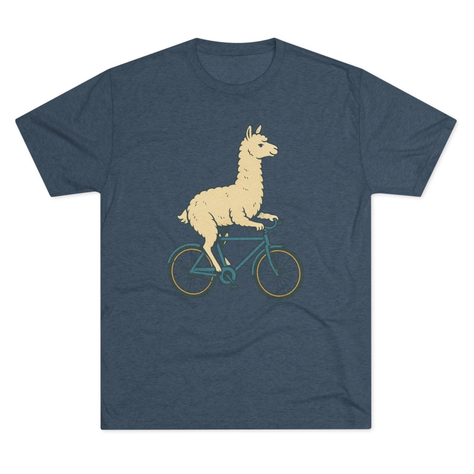 Funny Quirky Animal Llama on a Bike Shirt, Unisex Tee, Novelty Alpaca Cycling T-Shirt, Cute Animal Lover Gift, Comfy Graphic Tee - Selden &amp; Kingsley